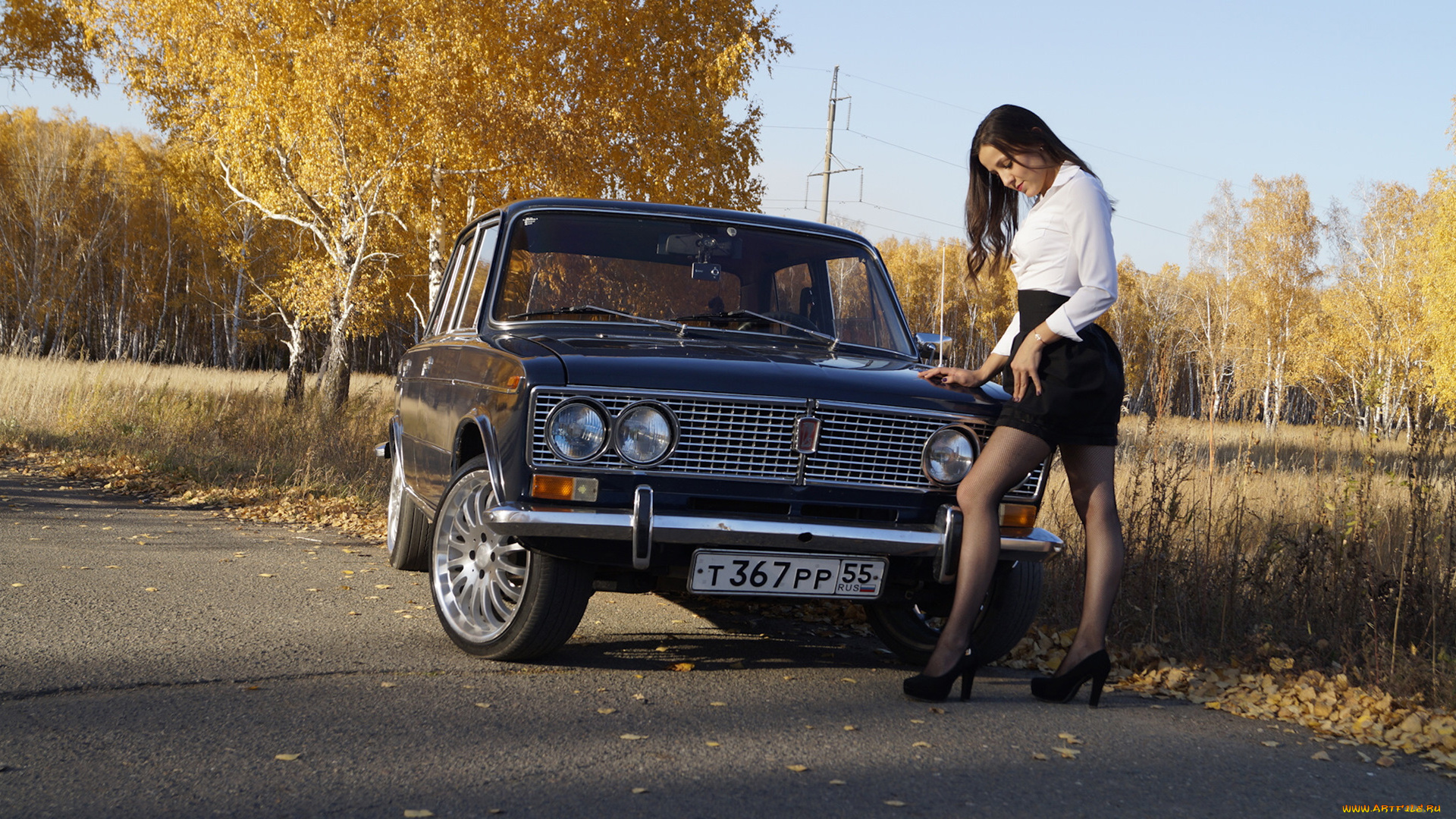 автомобили, -авто, с, девушками, lada, 2106