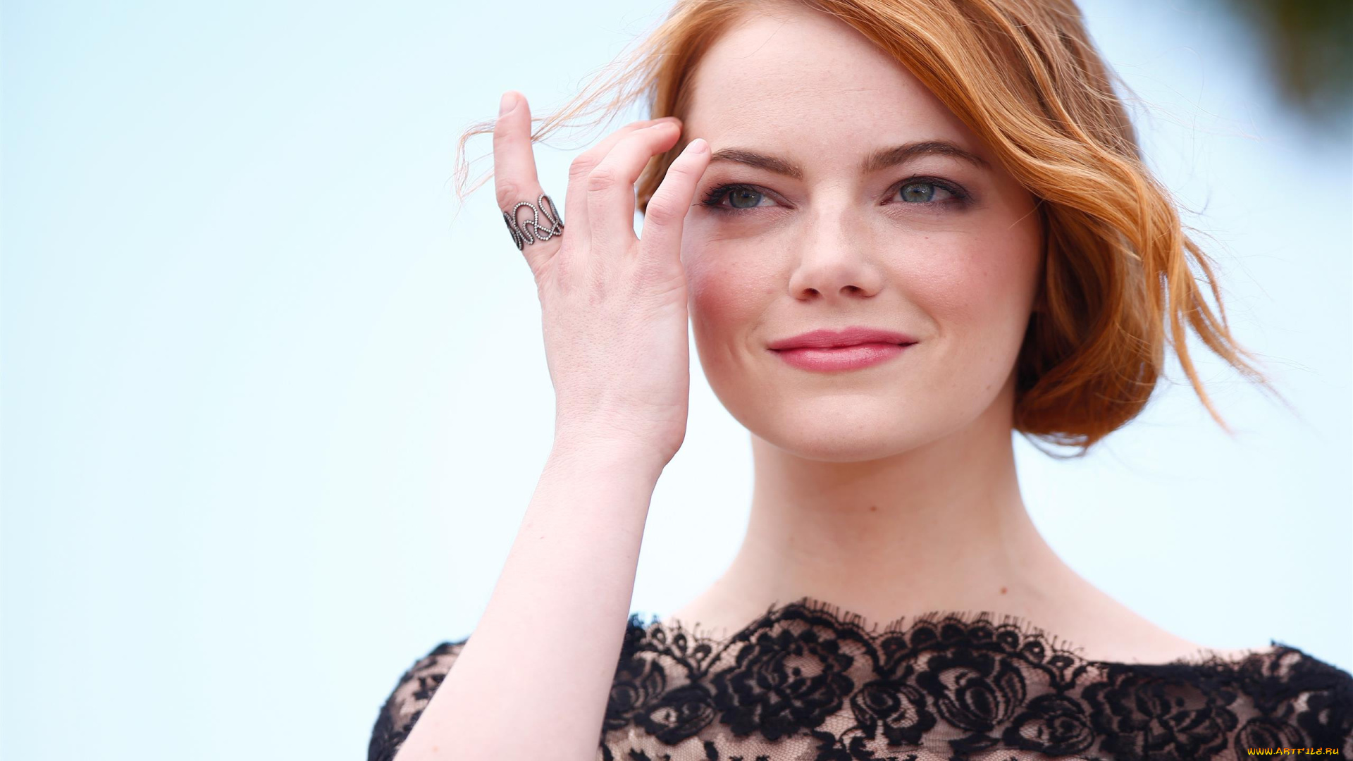 девушки, emma, stone, жест