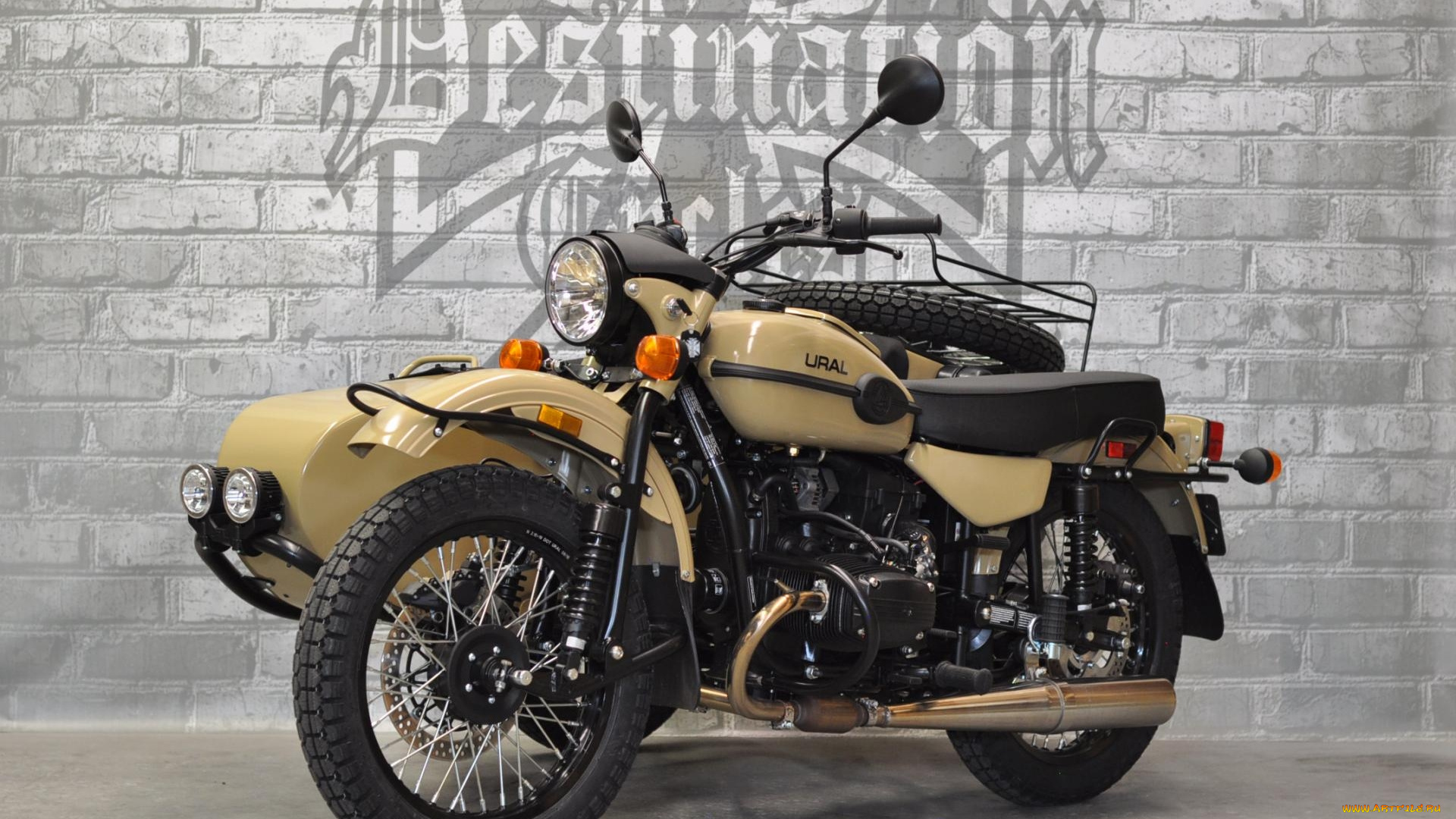 урал, мотоциклы, мотоциклы, с, коляской, мотоцикл, коляска