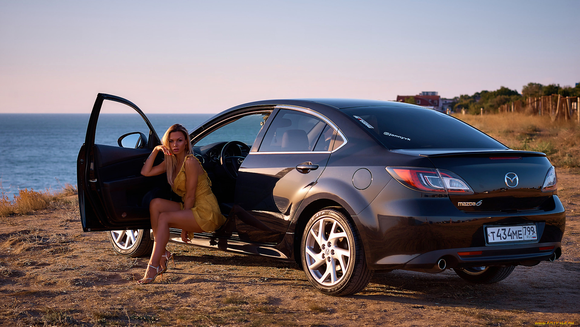 автомобили, -авто, с, девушками, mazda, 6