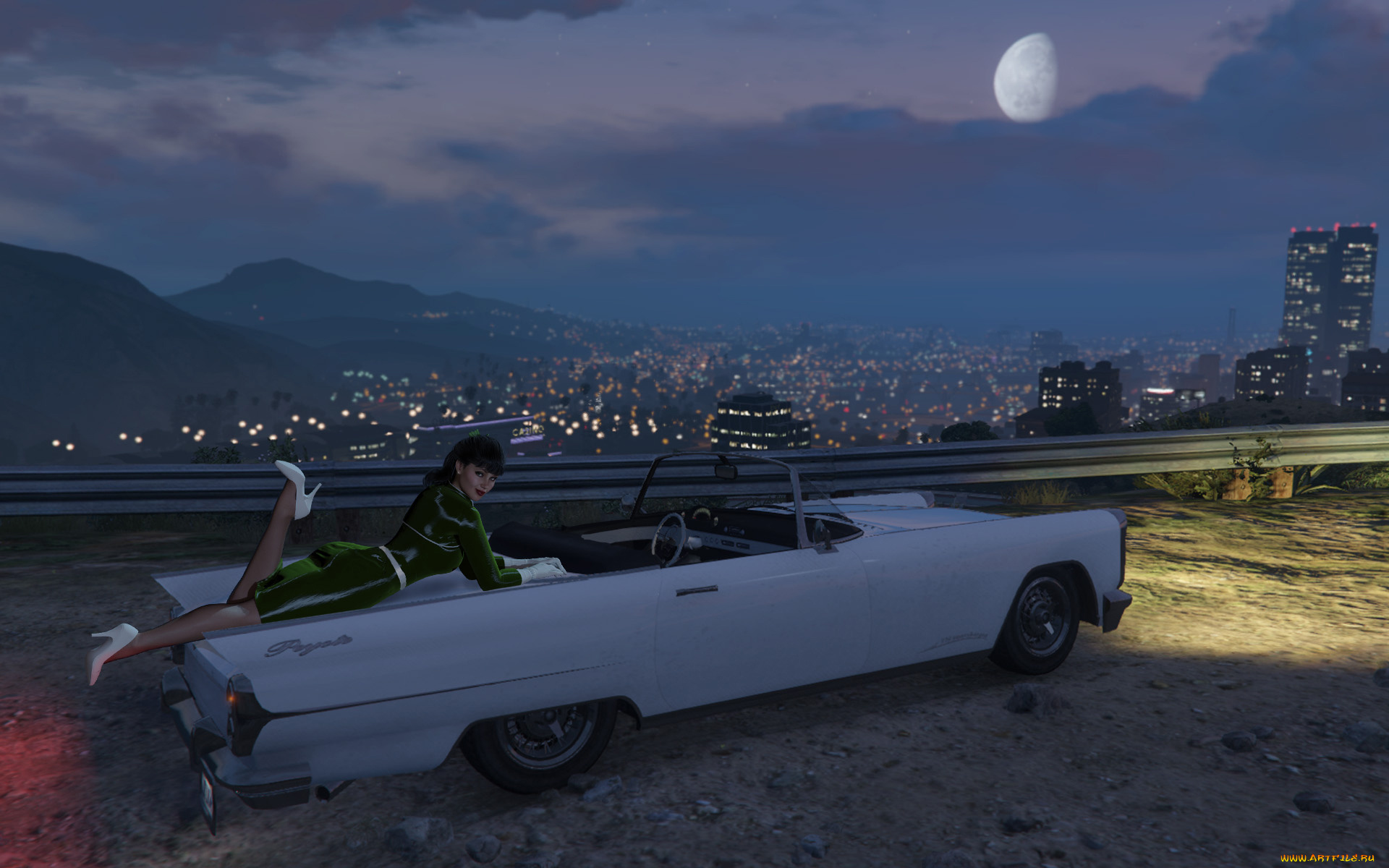 3д, графика, люди-авто, мото, , people-, car, , , moto, девушка, фон, взгляд, город, автомобиль