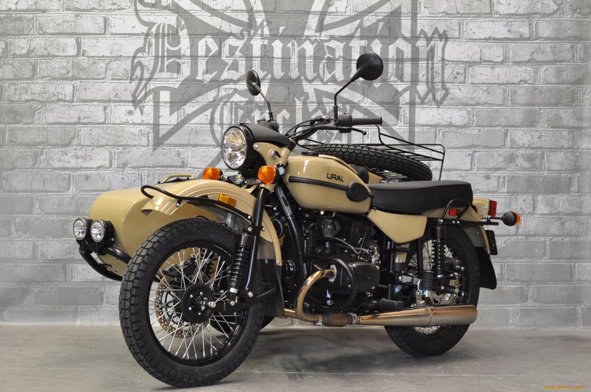 урал, мотоциклы, мотоциклы, с, коляской, мотоцикл, коляска