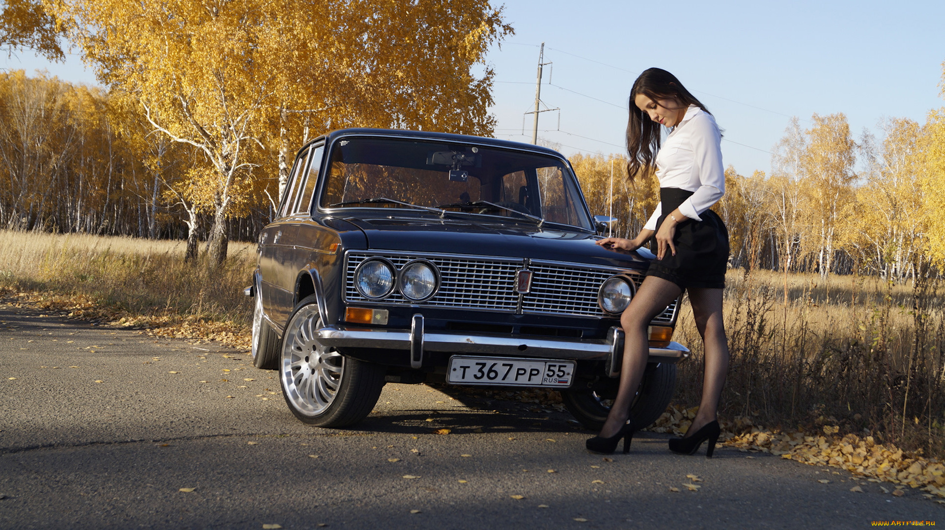 автомобили, -авто, с, девушками, lada, 2106