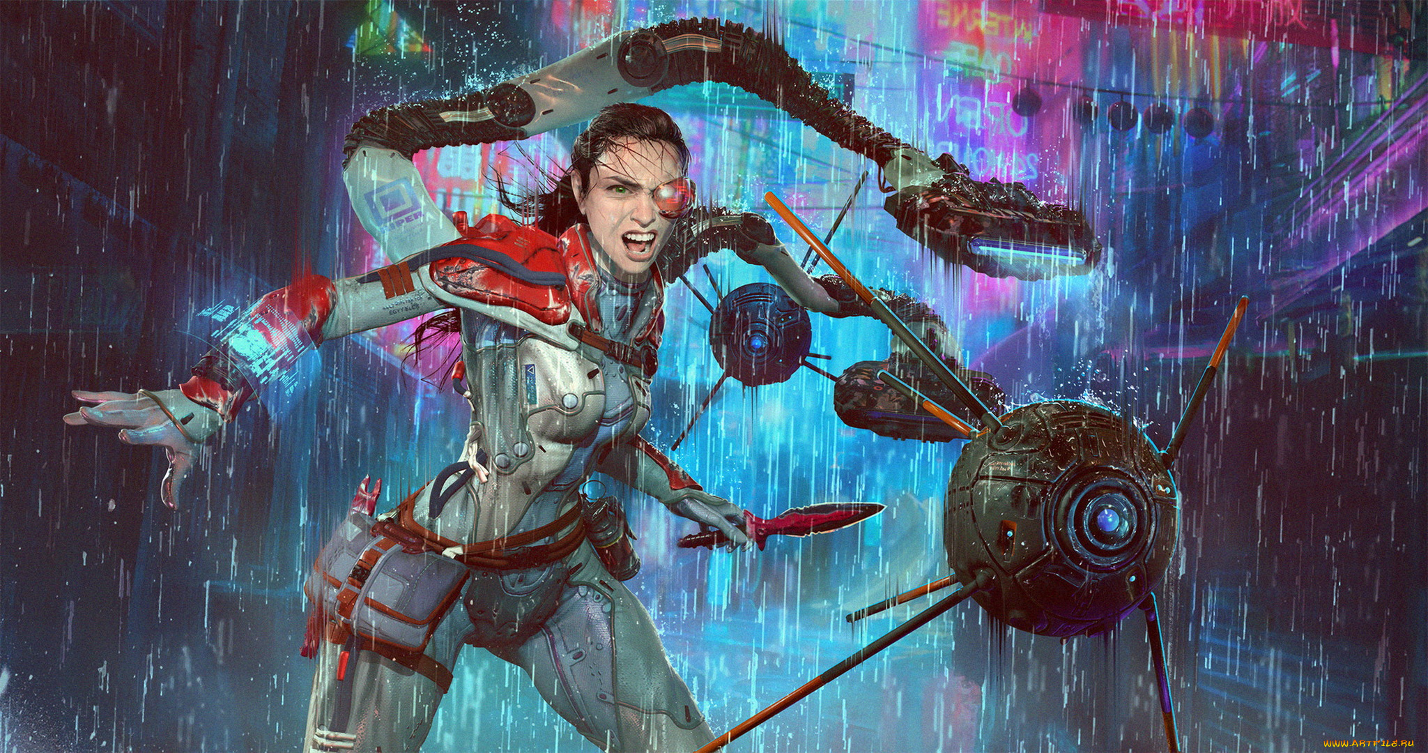 фэнтези, девушки, девушка, фон, униформа