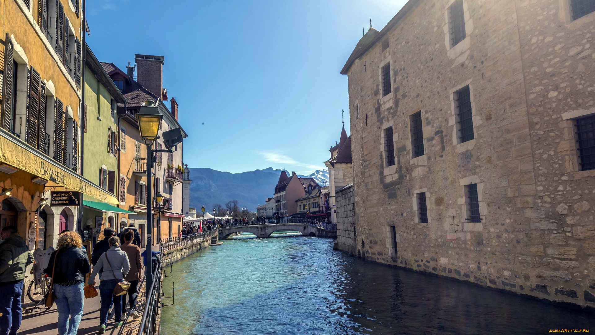 annecy, france, города, -, улицы, , площади, , набережные
