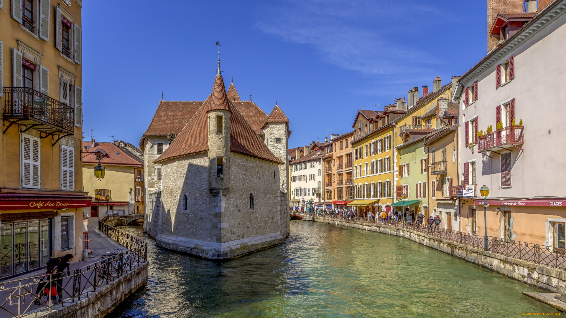 annecy, france, города, -, улицы, , площади, , набережные