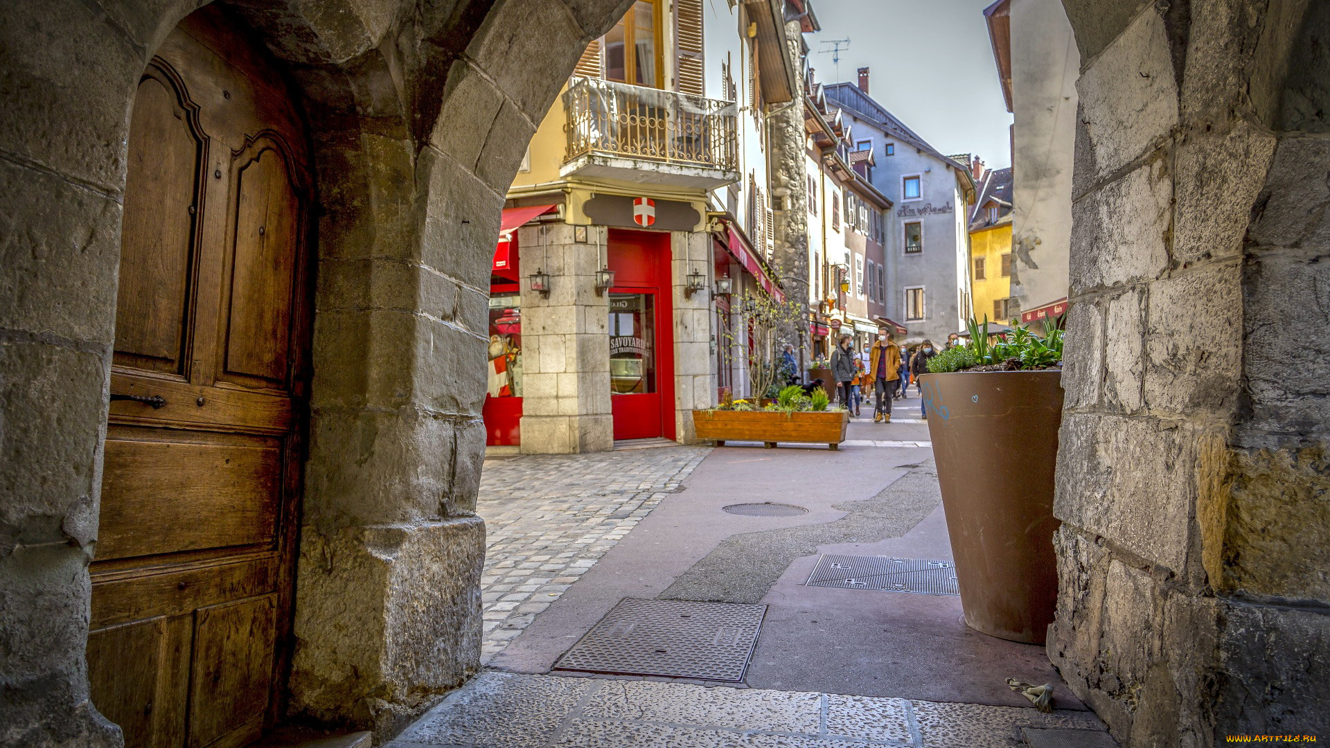 annecy, france, города, -, улицы, , площади, , набережные