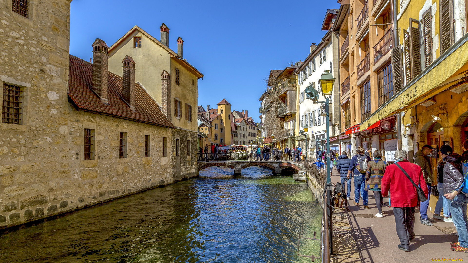 annecy, france, города, -, улицы, , площади, , набережные