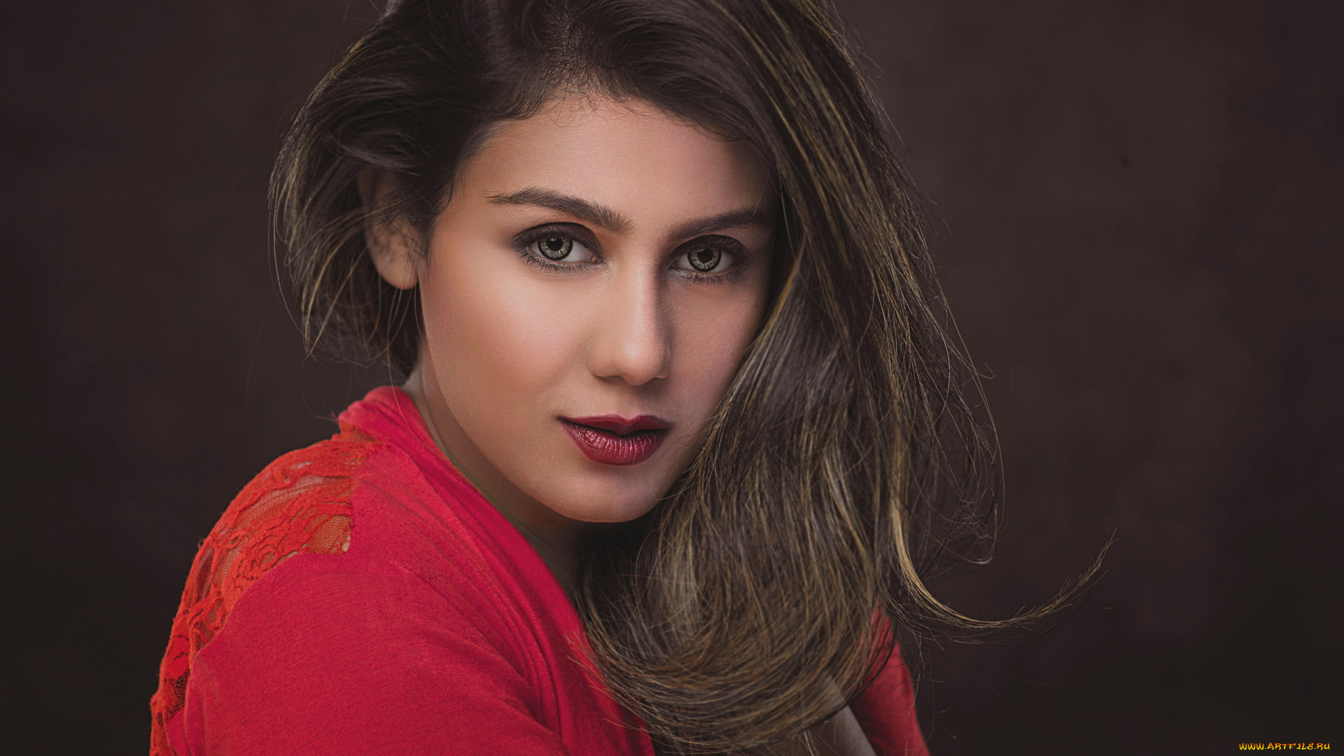 девушки, -, лица, , портреты, взгляд