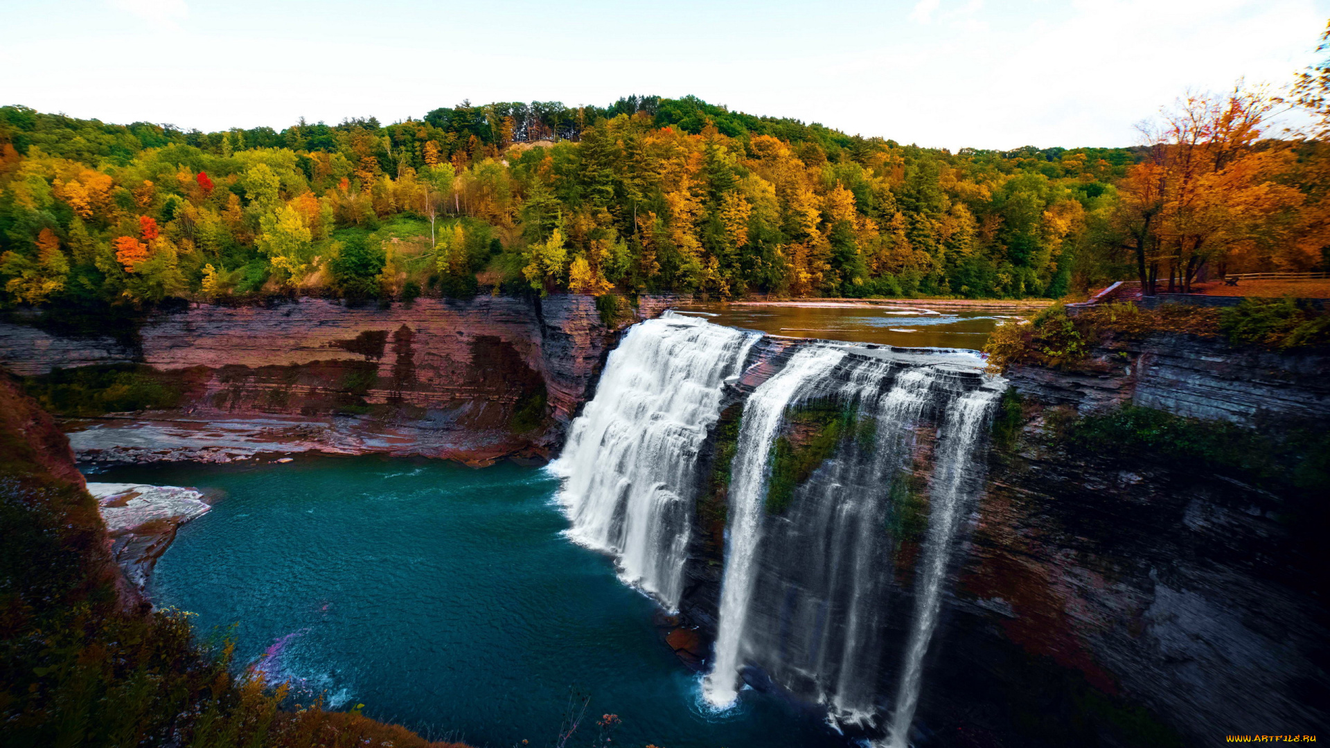letchworth, state, park, ny, природа, водопады, letchworth, state, park