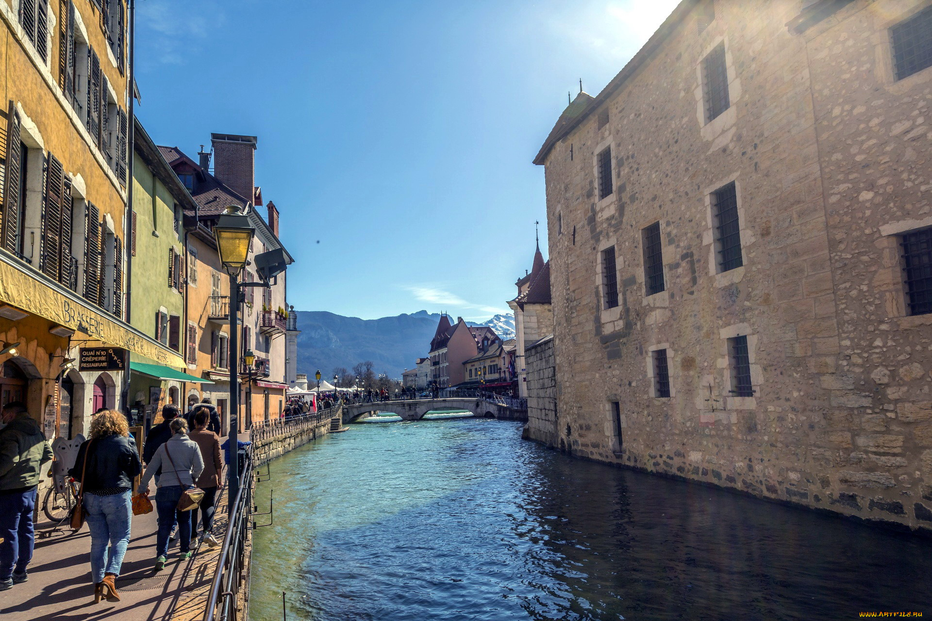 annecy, france, города, -, улицы, , площади, , набережные