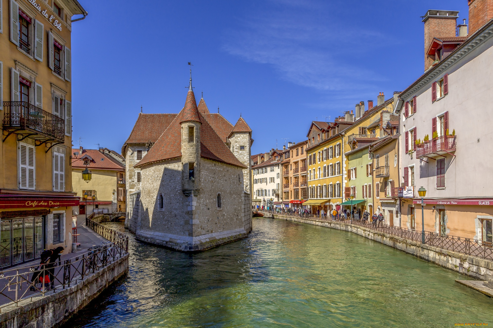 annecy, france, города, -, улицы, , площади, , набережные