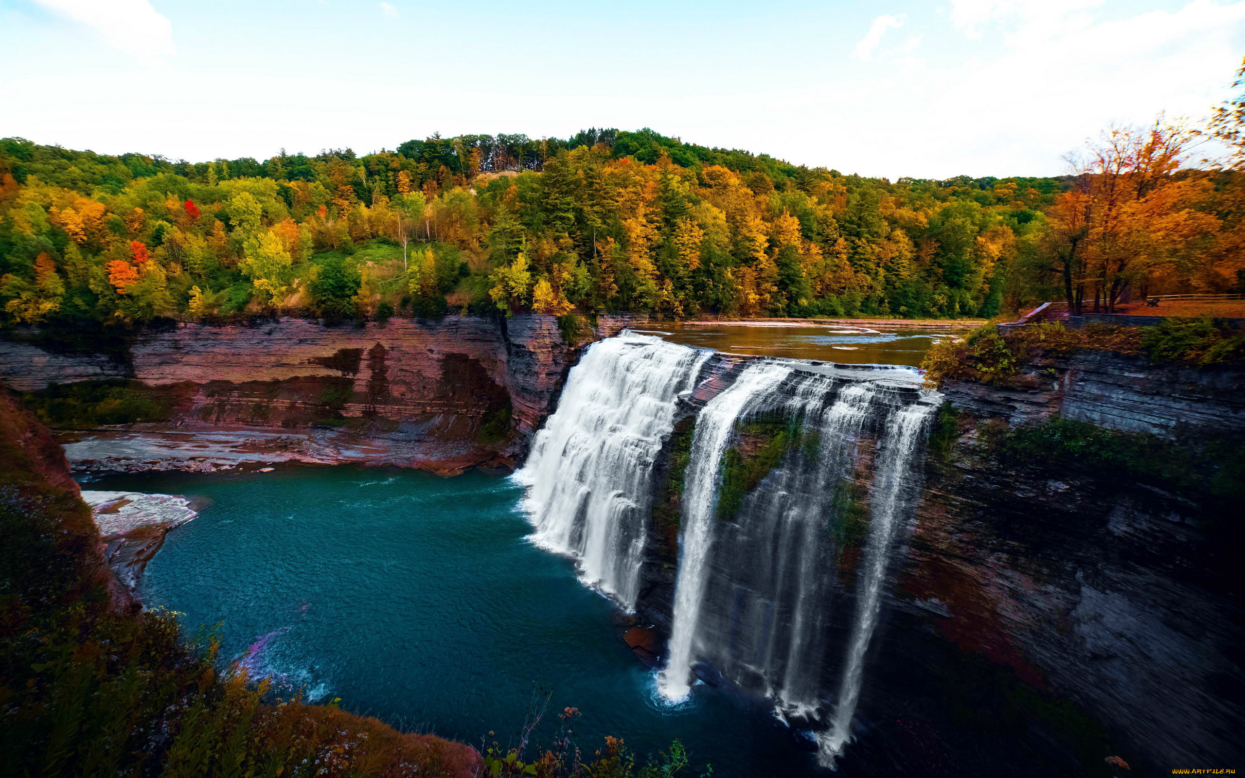 letchworth, state, park, ny, природа, водопады, letchworth, state, park