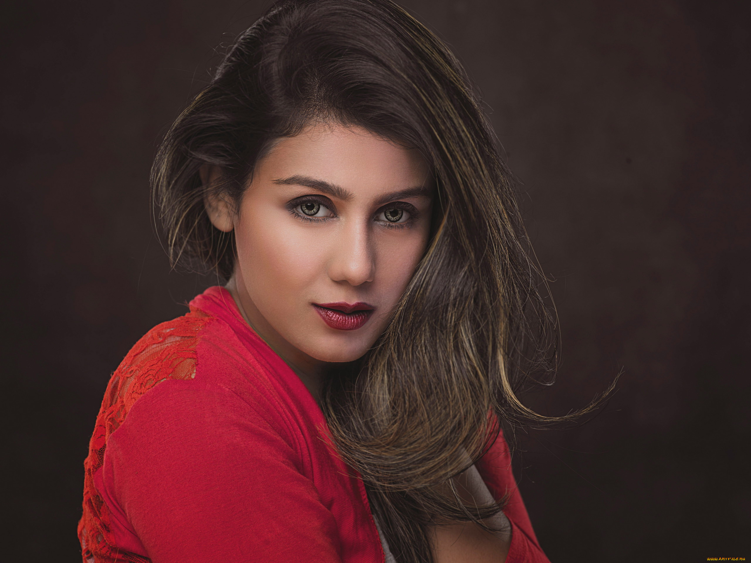 девушки, -, лица, , портреты, взгляд