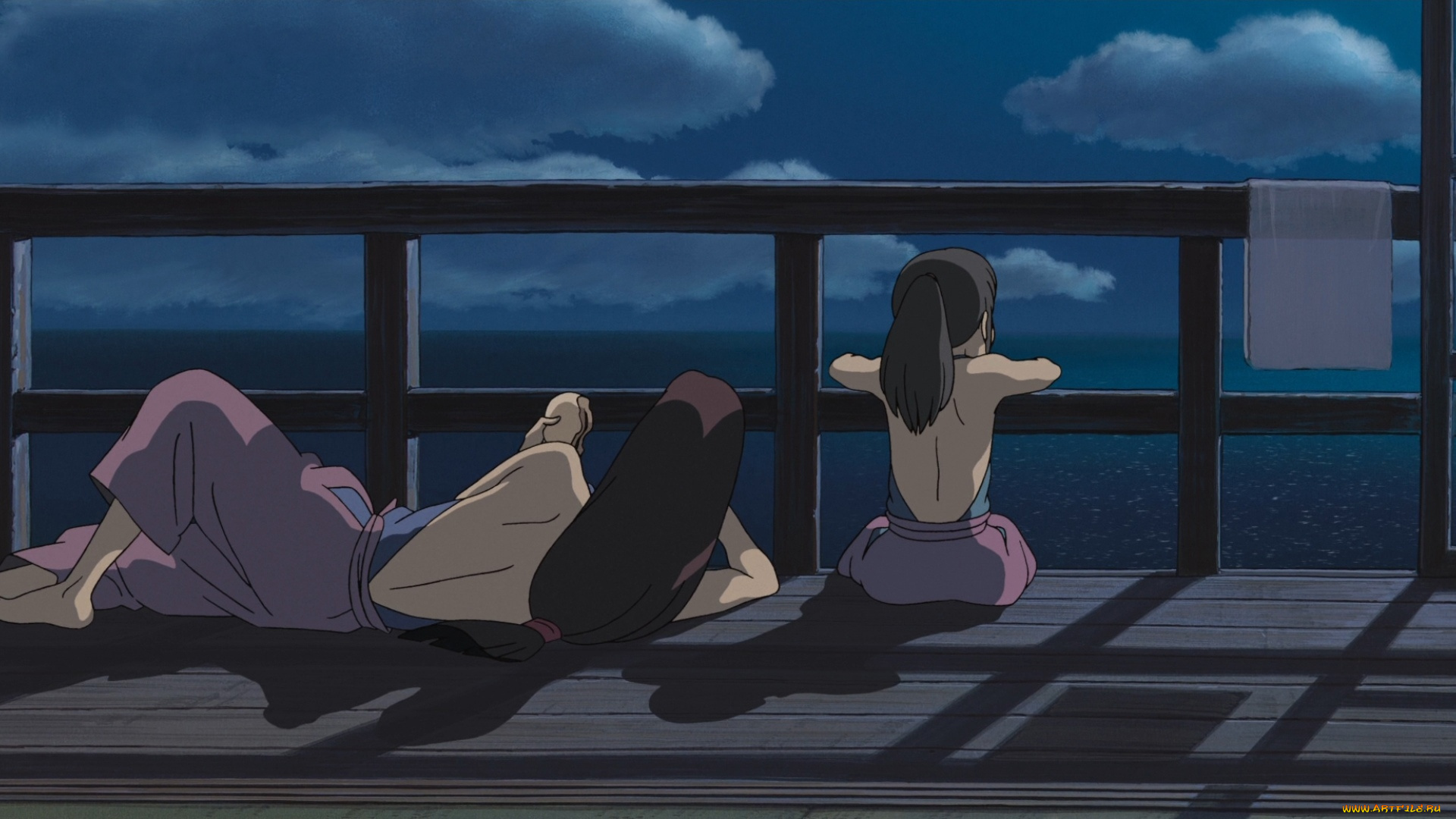 аниме, spirited, away, девочка, женщина, ограда