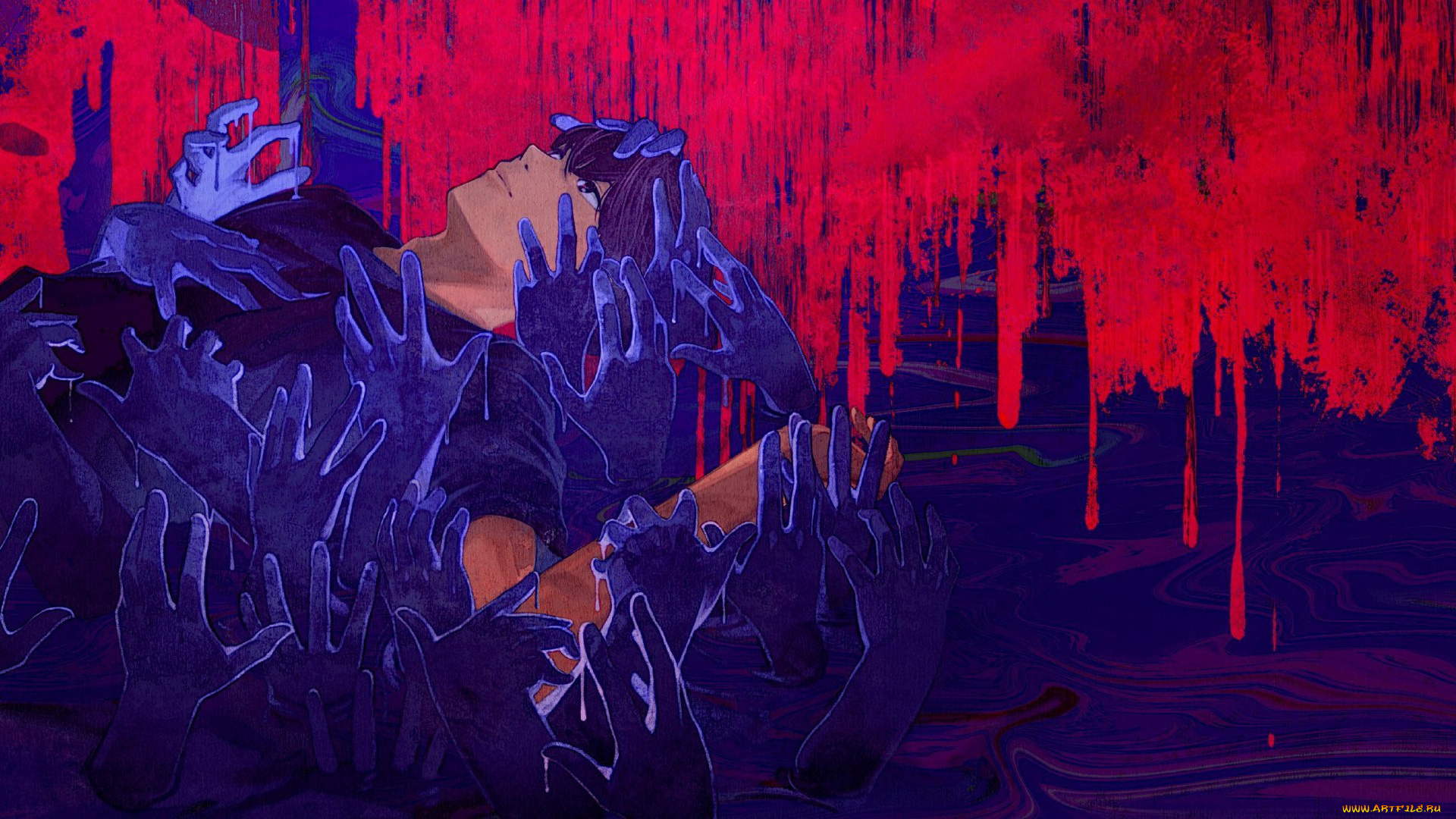 аниме, unknown, , другое, , парень, руки