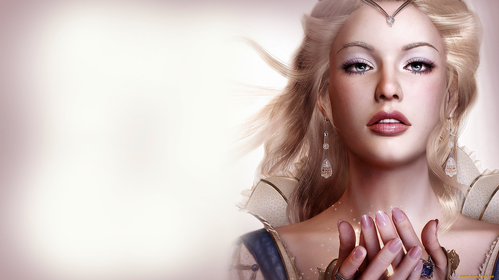 фэнтези, девушки, девушка, лицо, украшения