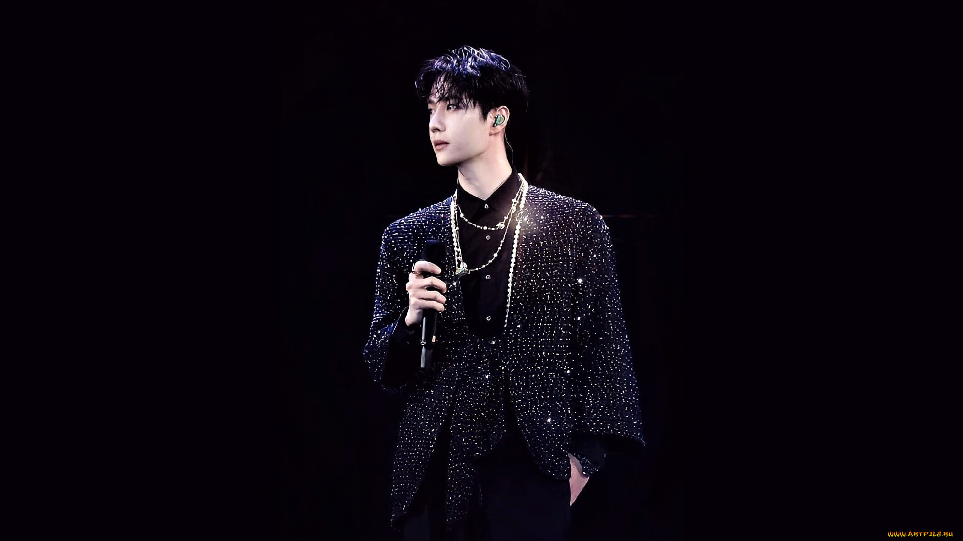 мужчины, wang, yi, bo, актер, певец, микрофон