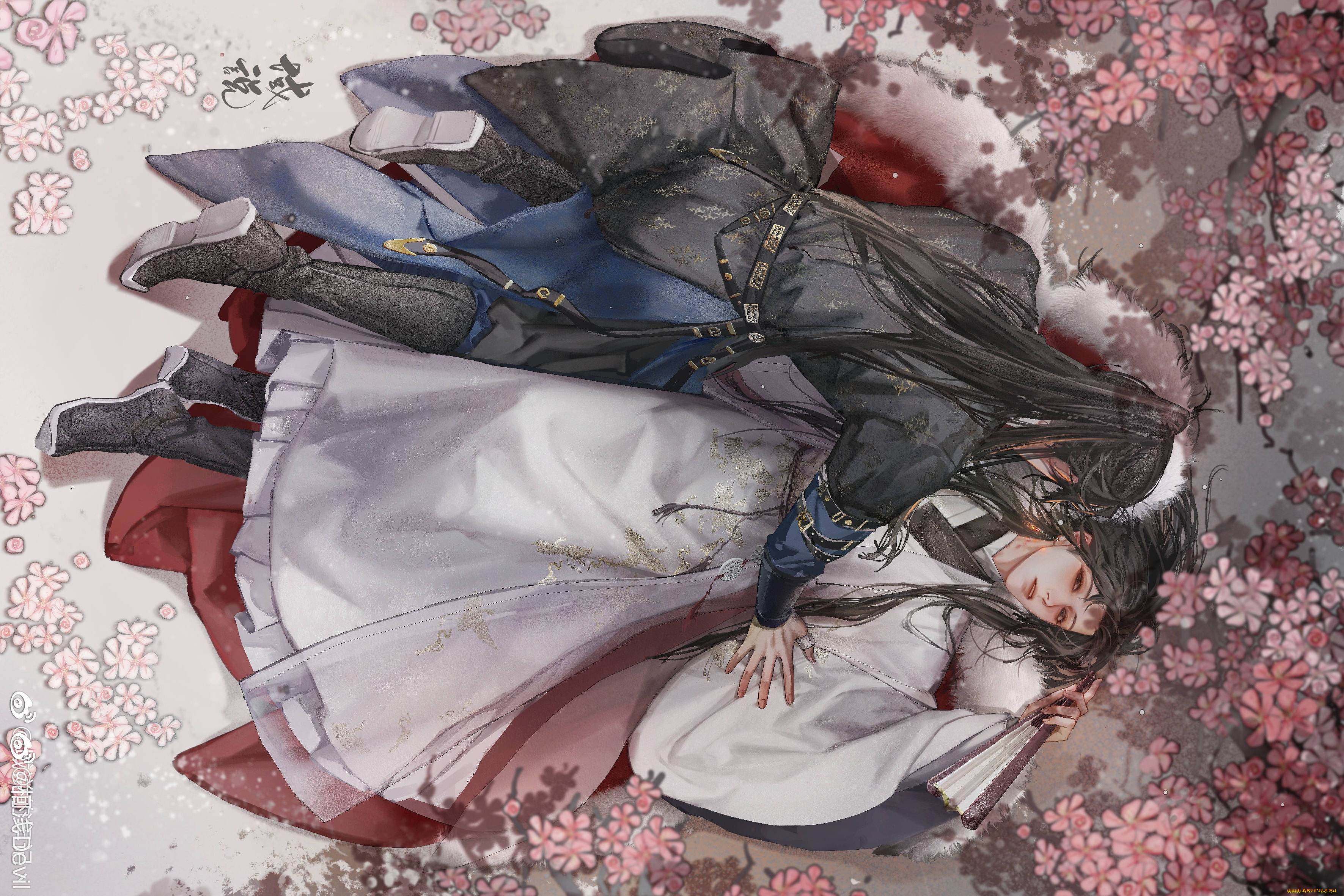 аниме, the, husky, and, his, white, cat, shizun, парни