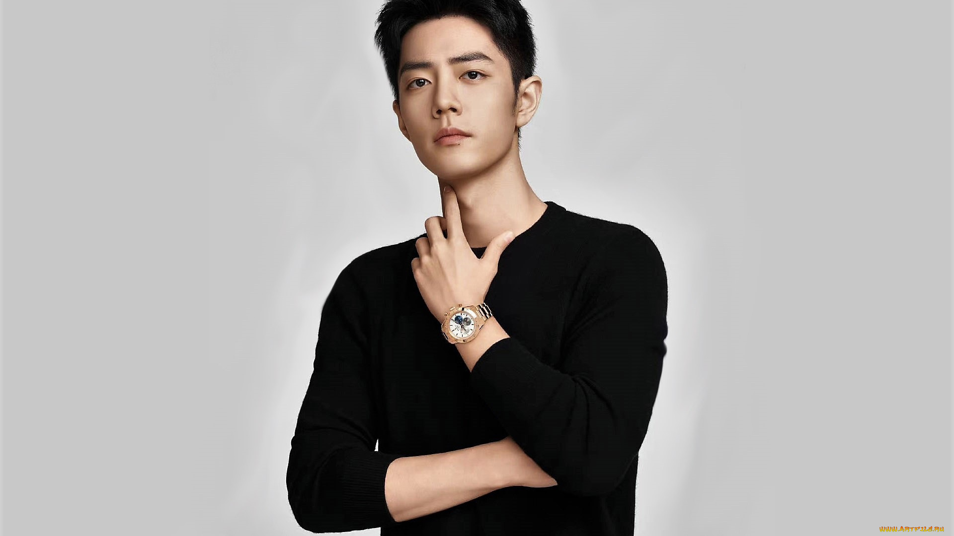 мужчины, xiao, zhan, актер, свитер, часы