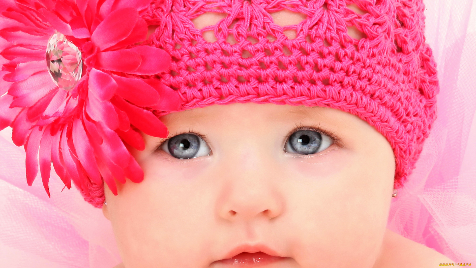 разное, дети, ребенок, лицо, шапка, цветок