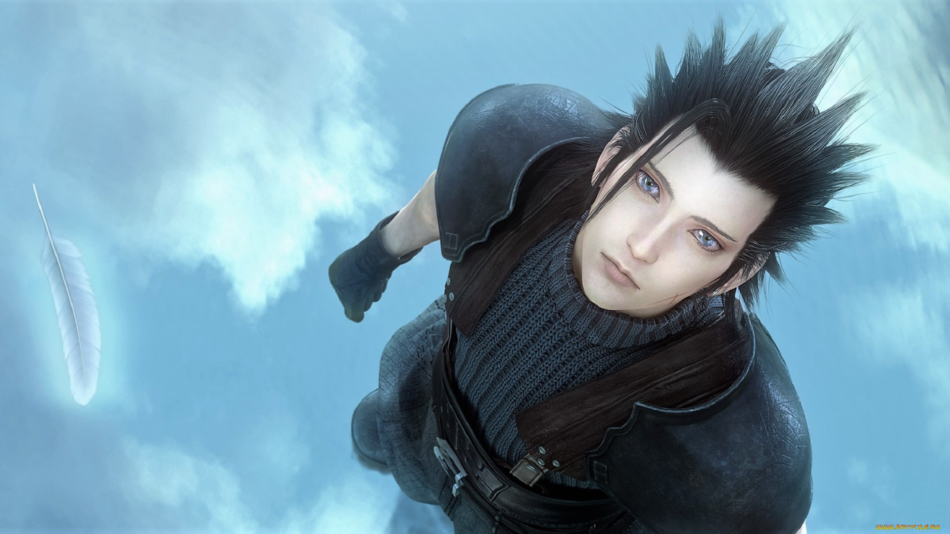 видео, игры, final, fantasy, vii, парень, перо, облака