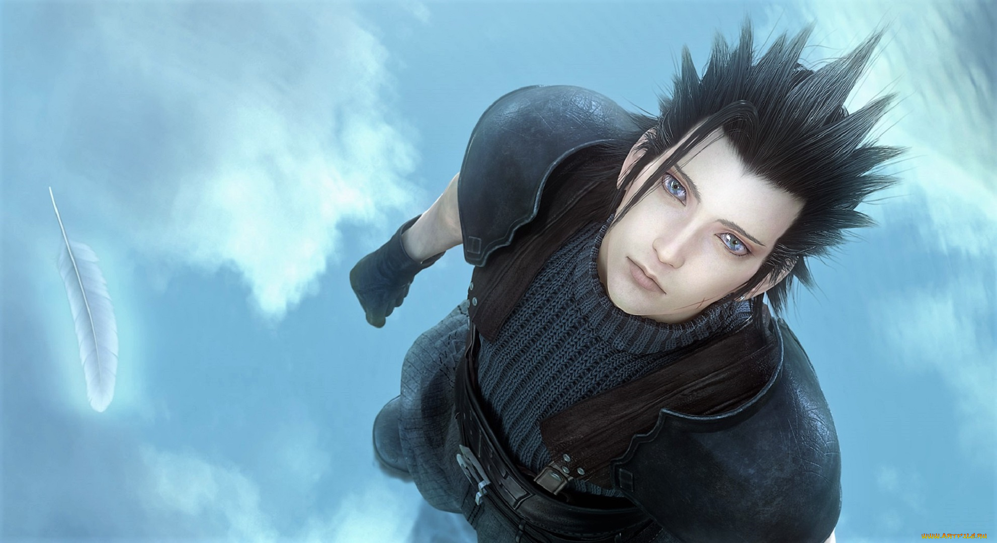 видео, игры, final, fantasy, vii, парень, перо, облака