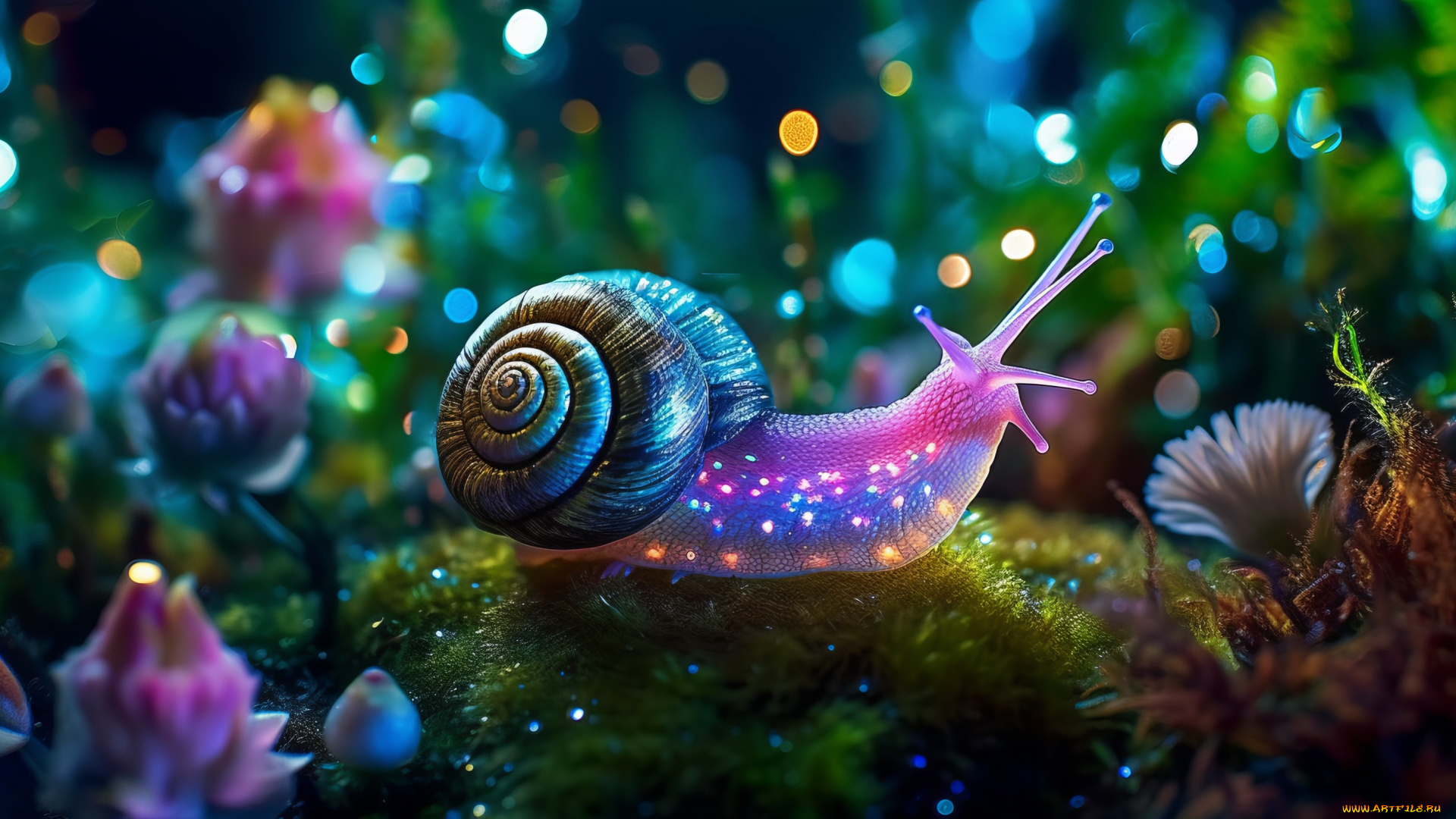 разное, компьютерный, дизайн, улитка