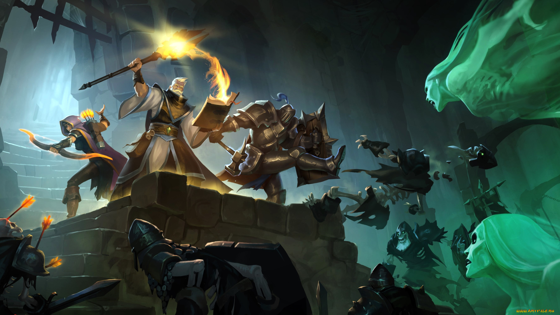 видео, игры, albion, online, крепость, бой, призраки