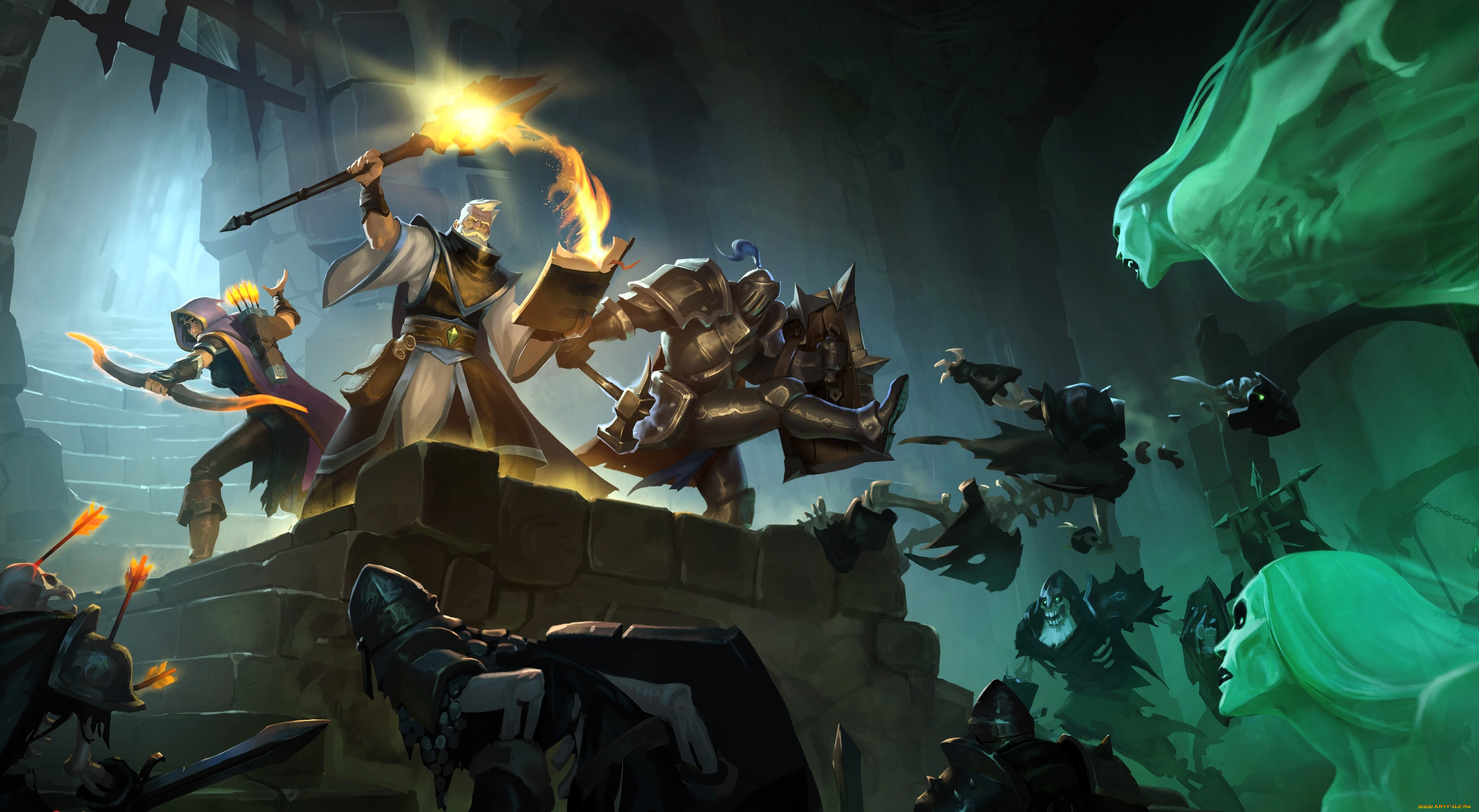 видео, игры, albion, online, крепость, бой, призраки