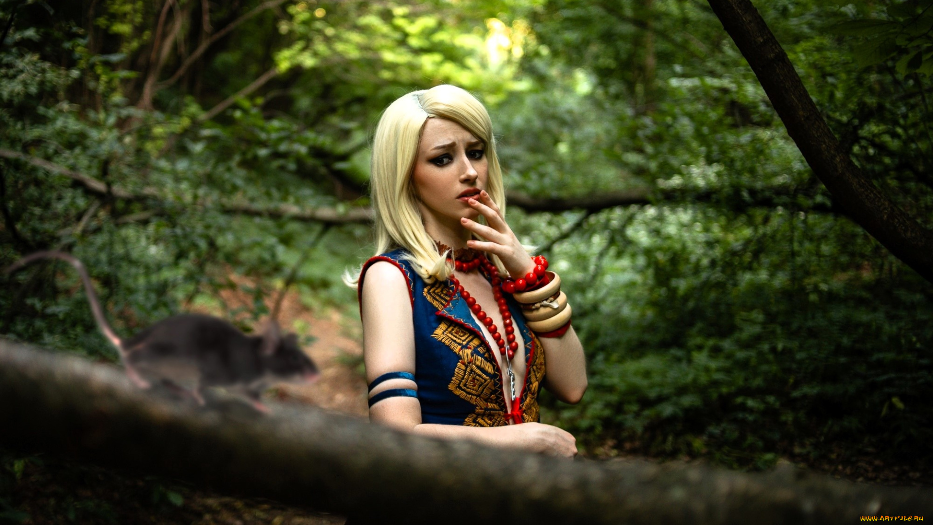 девушки, мария, давыдова, , lady, melamory, образ, косплей, наряд, бусы, лес