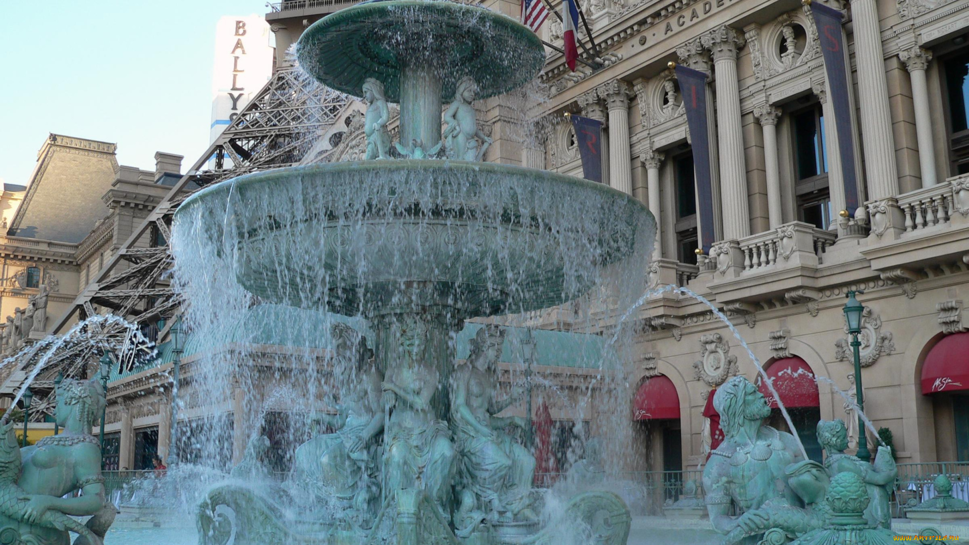 города, фонтаны