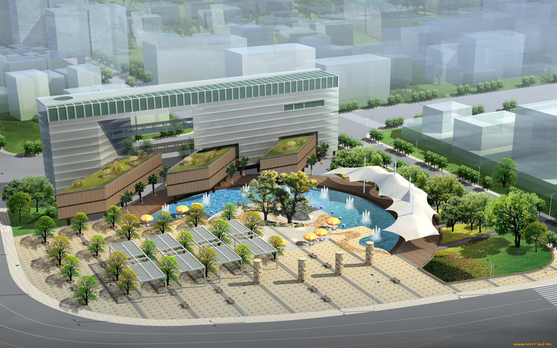 3д, графика, architecture, архитектура