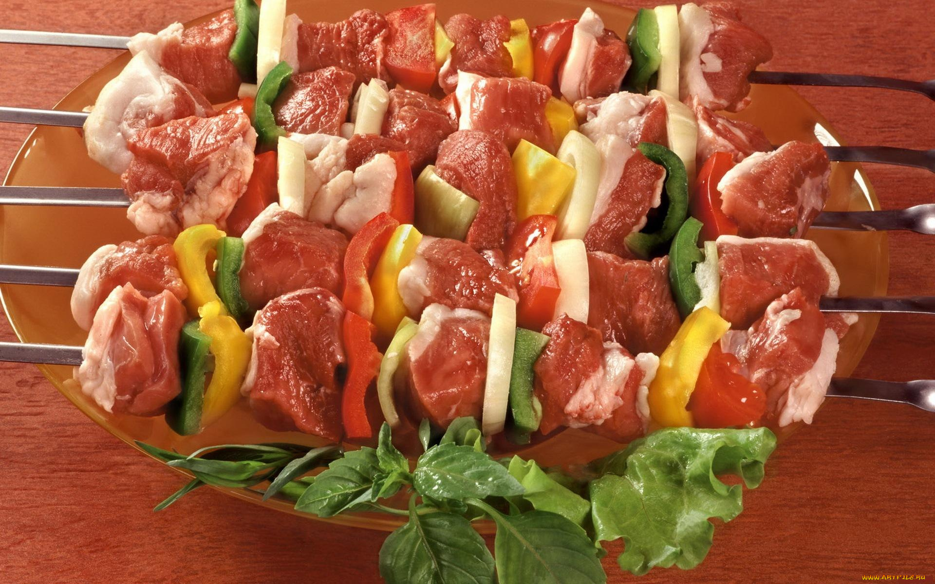 еда, шашлык