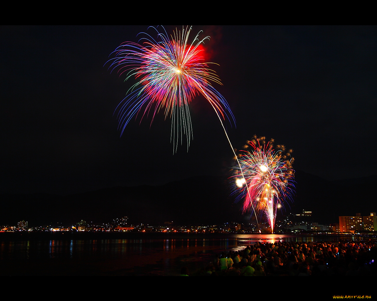 разное, салюты, фейерверки