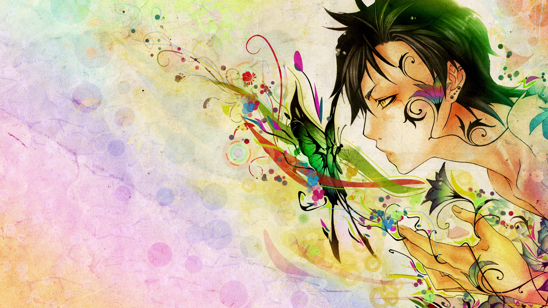 аниме, monochrome, factor