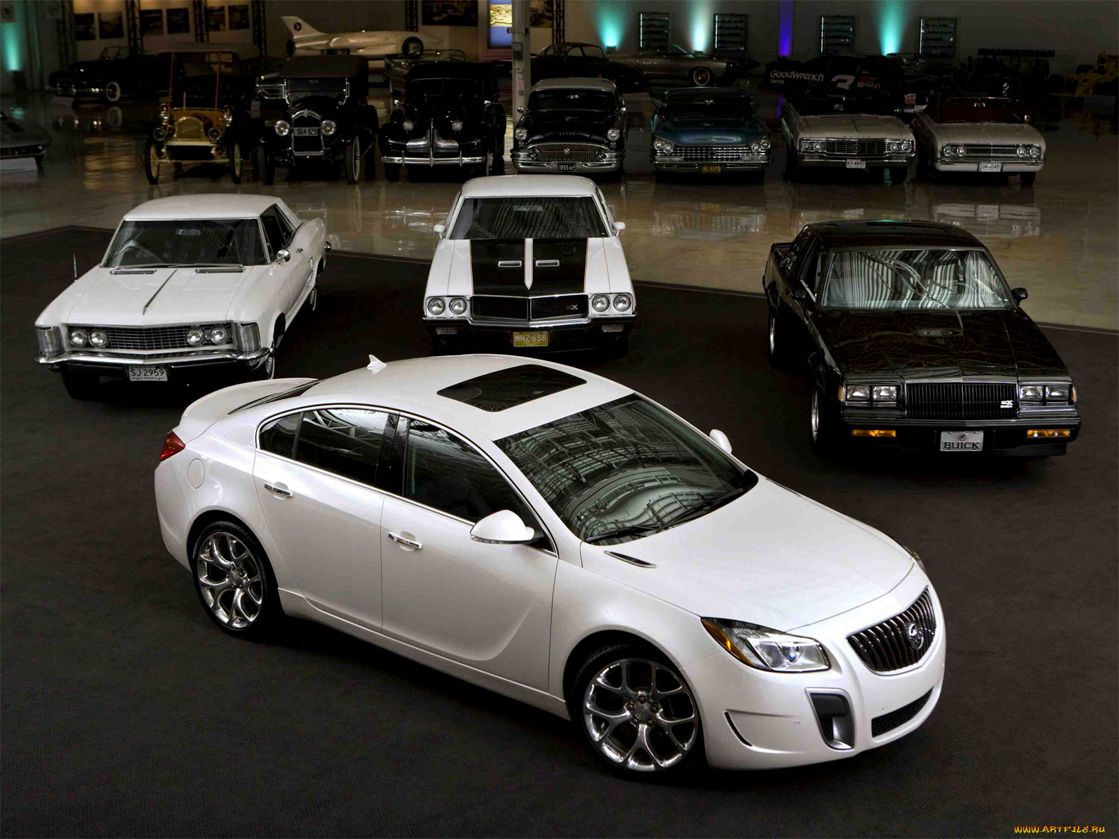 автомобили, buick, осень, деревья, бурный, поток, car