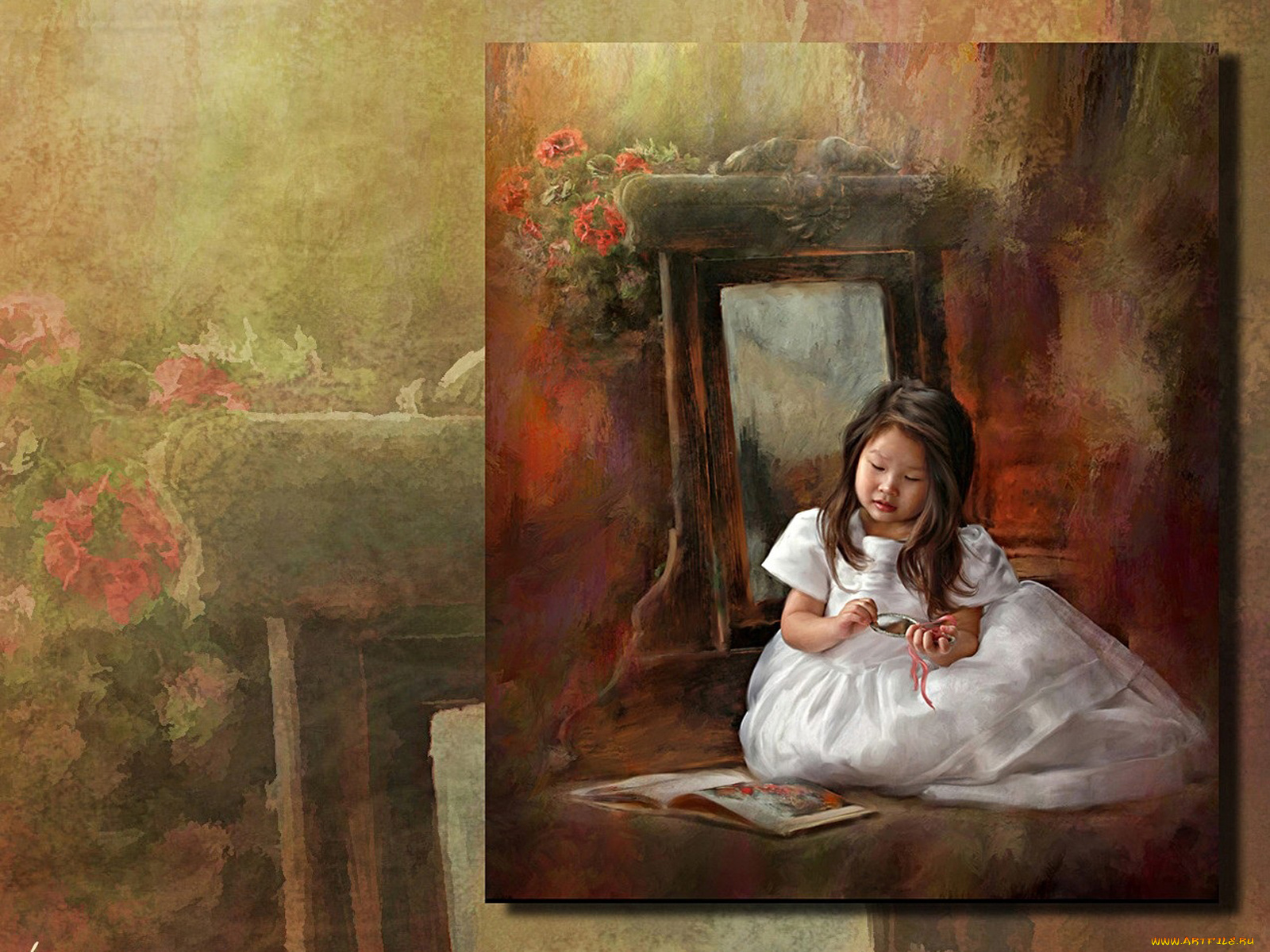 рисованные, richard, ramsey, catalina, otalvaro, модель, бельё, 1920х1440, каталина, оталваро