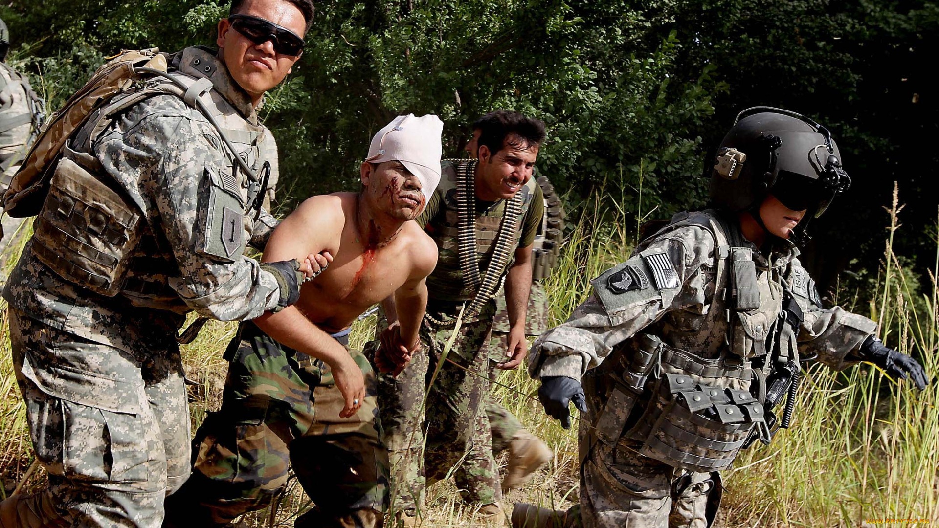 оружие, армия, спецназ, блондинка, глубокое, декольте, army, soldiers