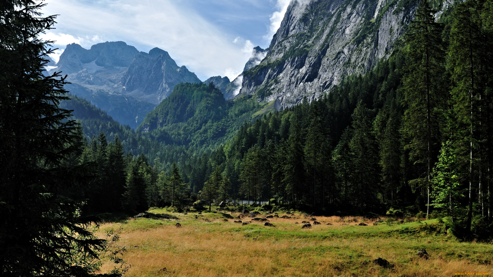 природа, горы, австрия, госау