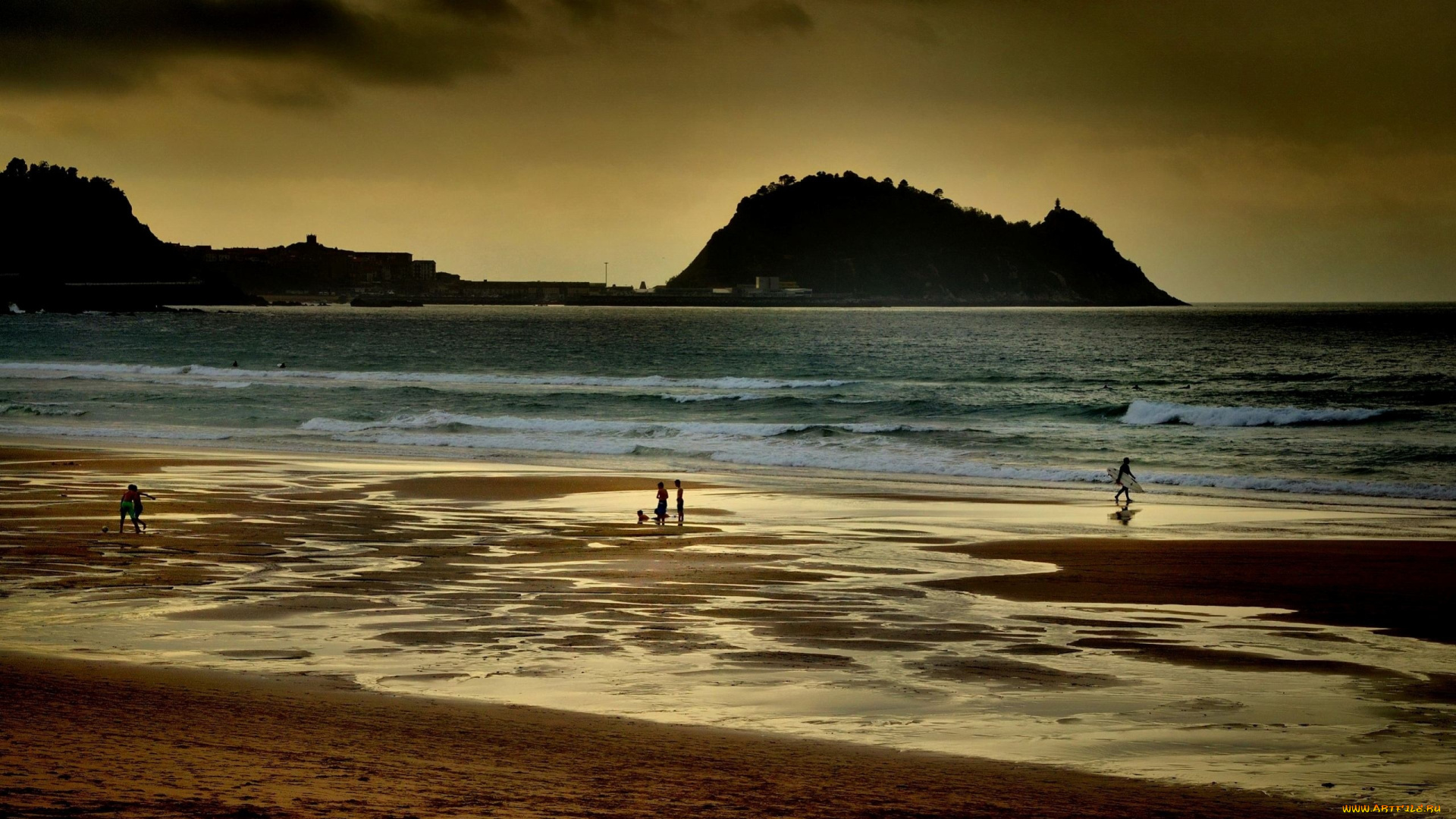 природа, побережье, море, пляж, небо