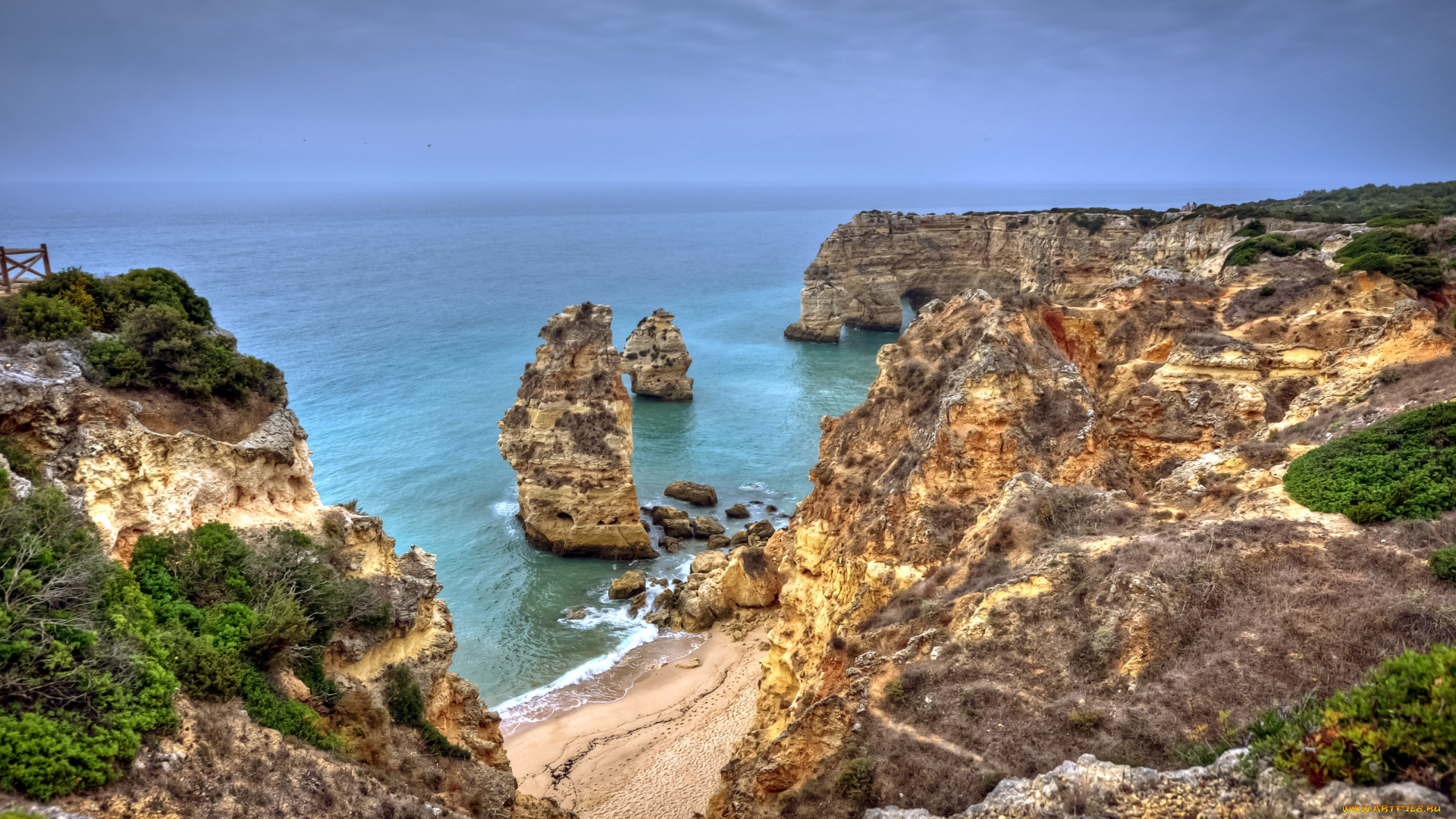 природа, побережье, утесы, вода