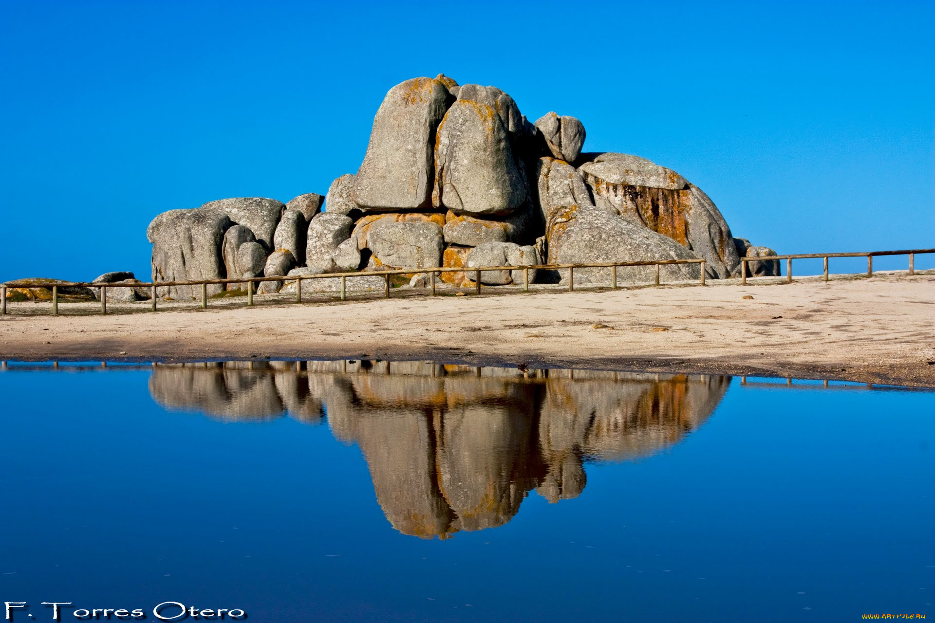 природа, побережье, отражение