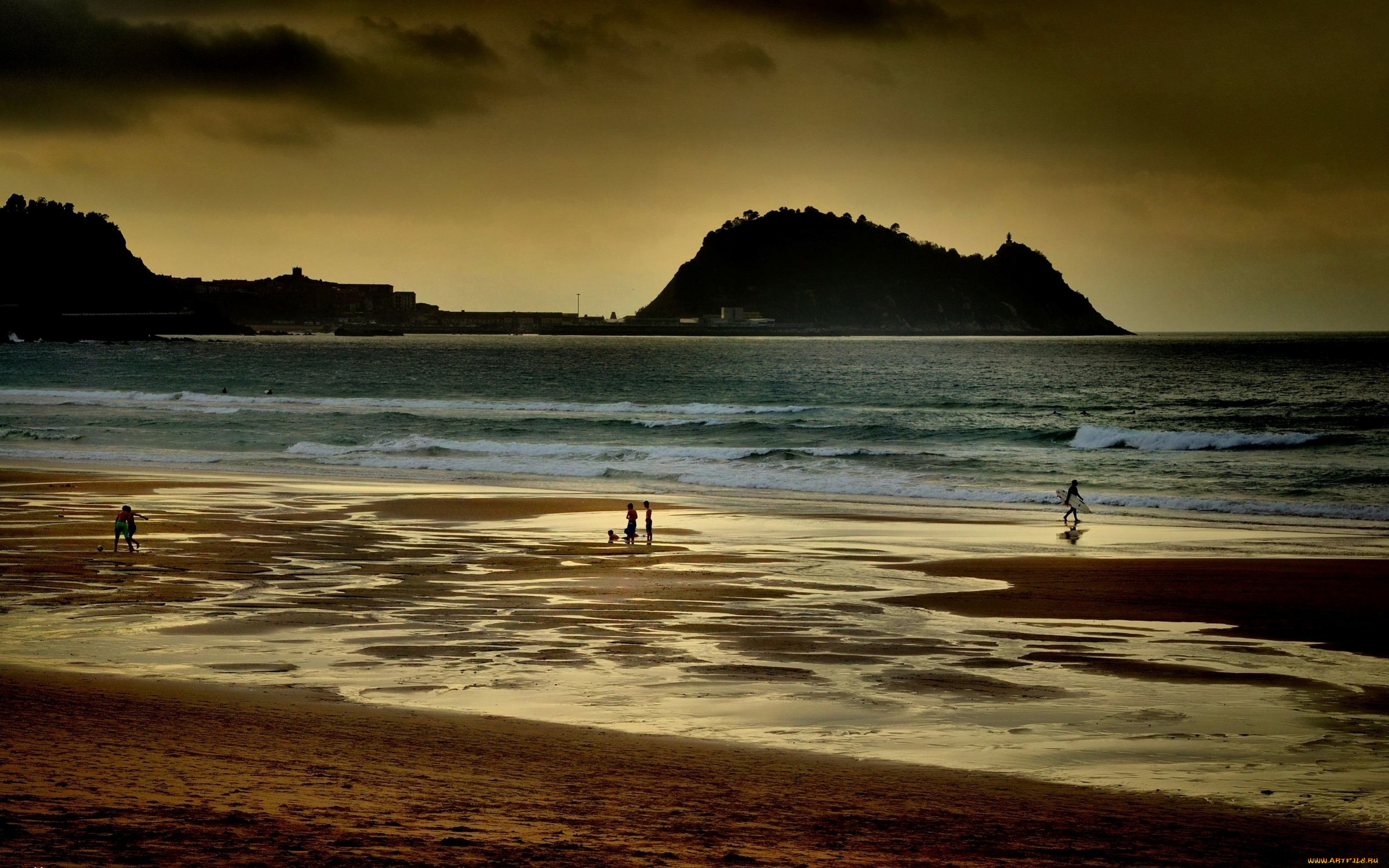 природа, побережье, море, пляж, небо