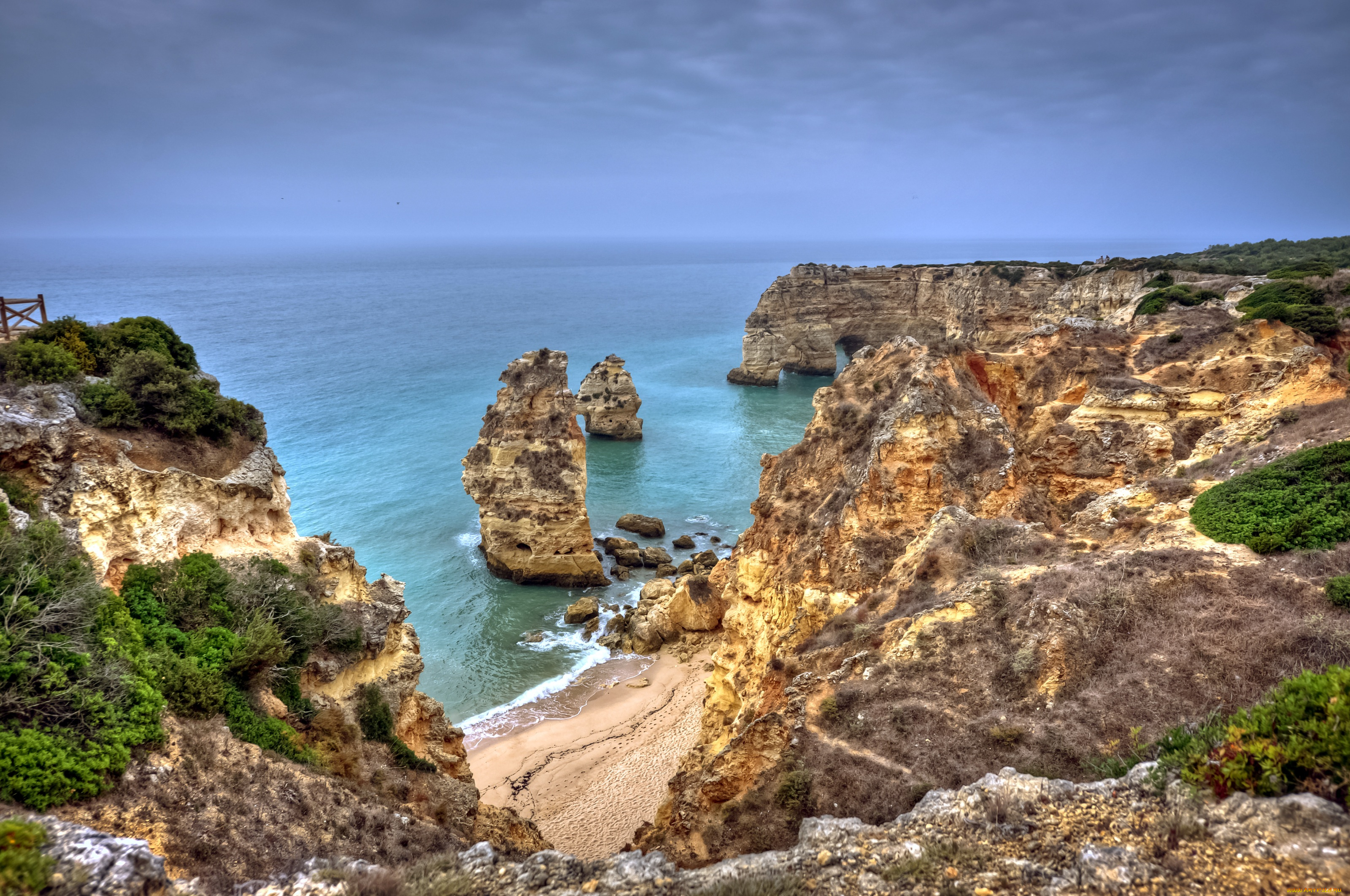 природа, побережье, утесы, вода