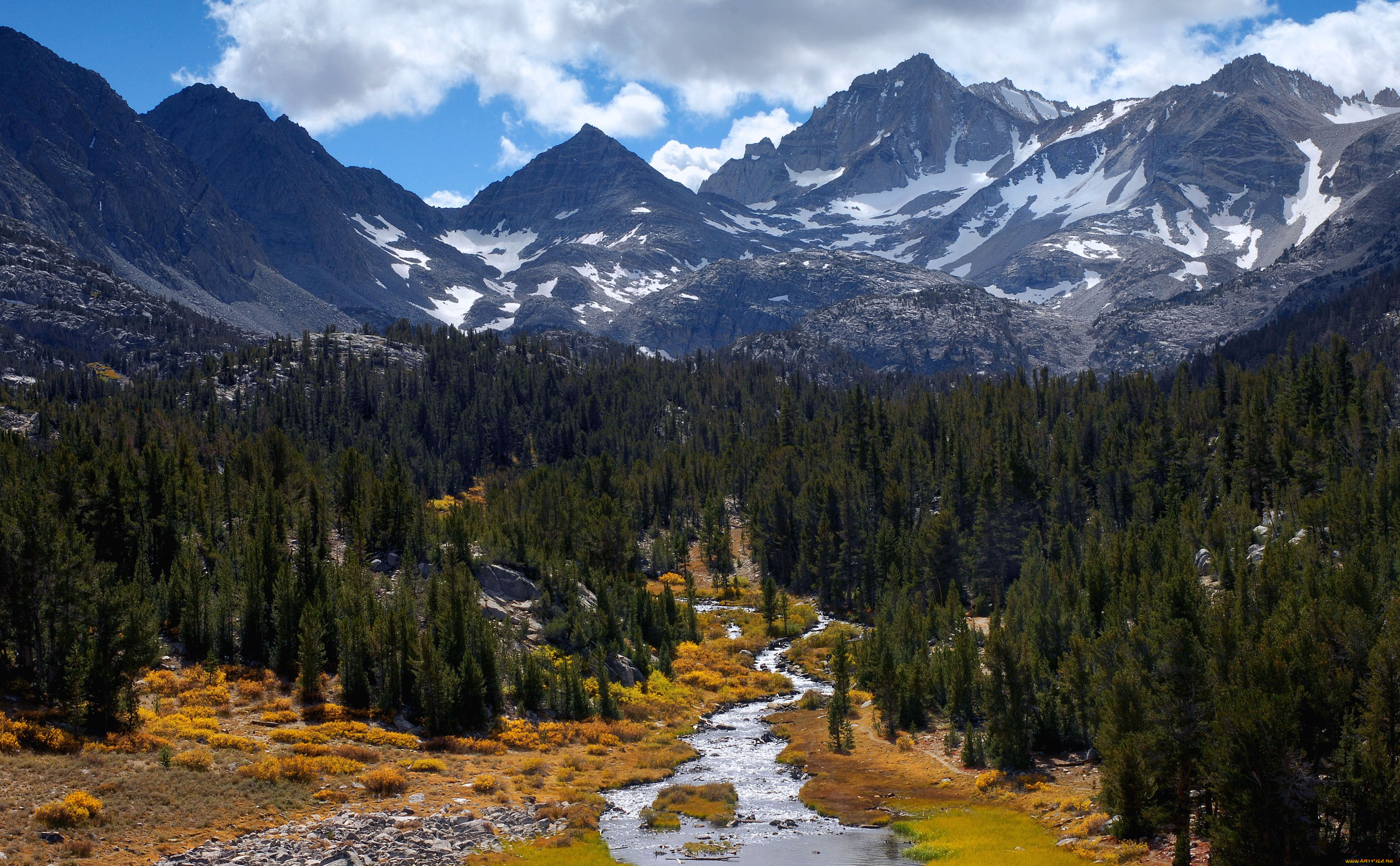 природа, горы, лес, река, деревья, пейзаж