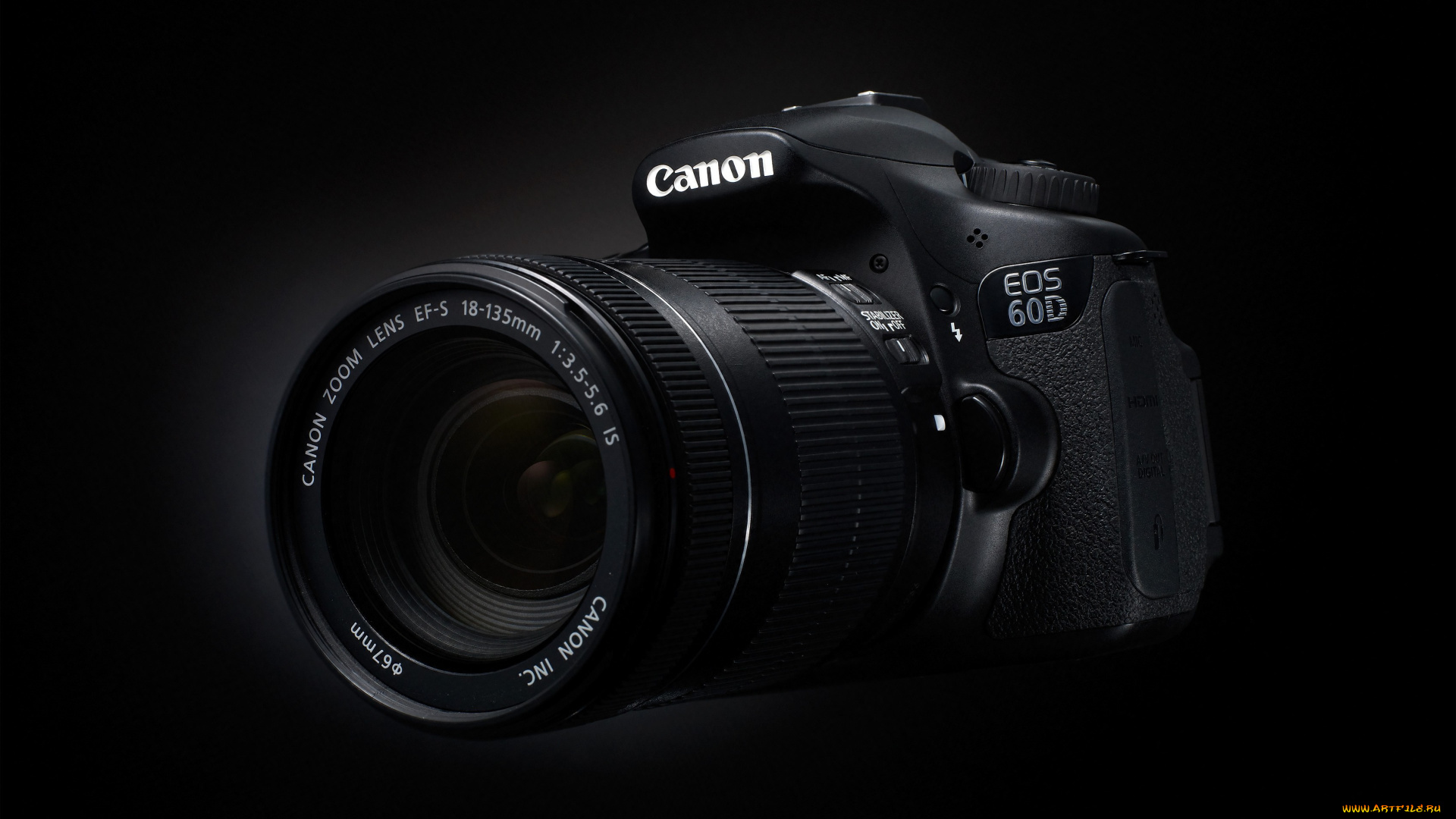 canon, eos, 60d, бренды, кенон, черный, фон, фотоаппарат