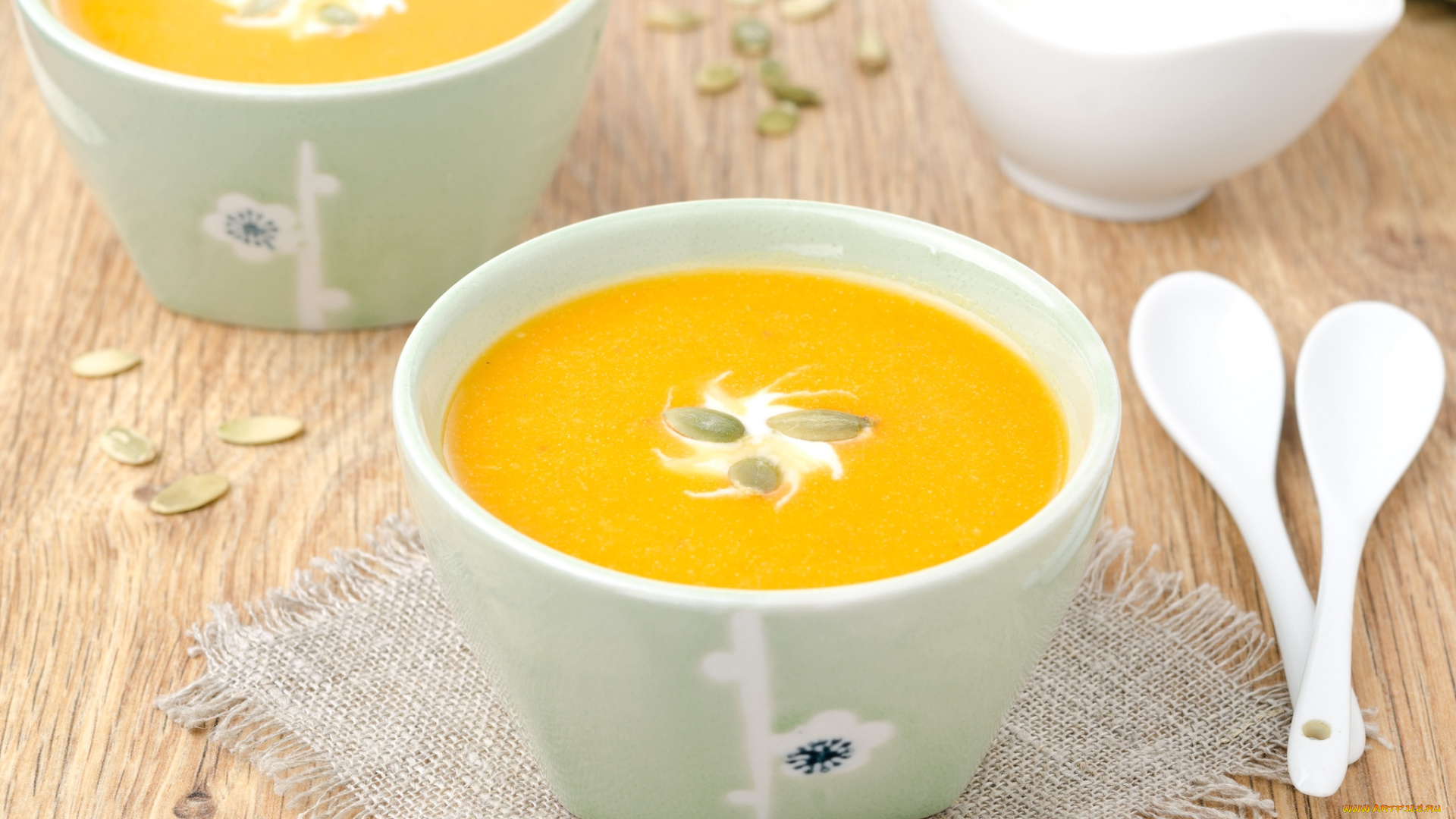 еда, первые, блюда, семечки, суп-пюре