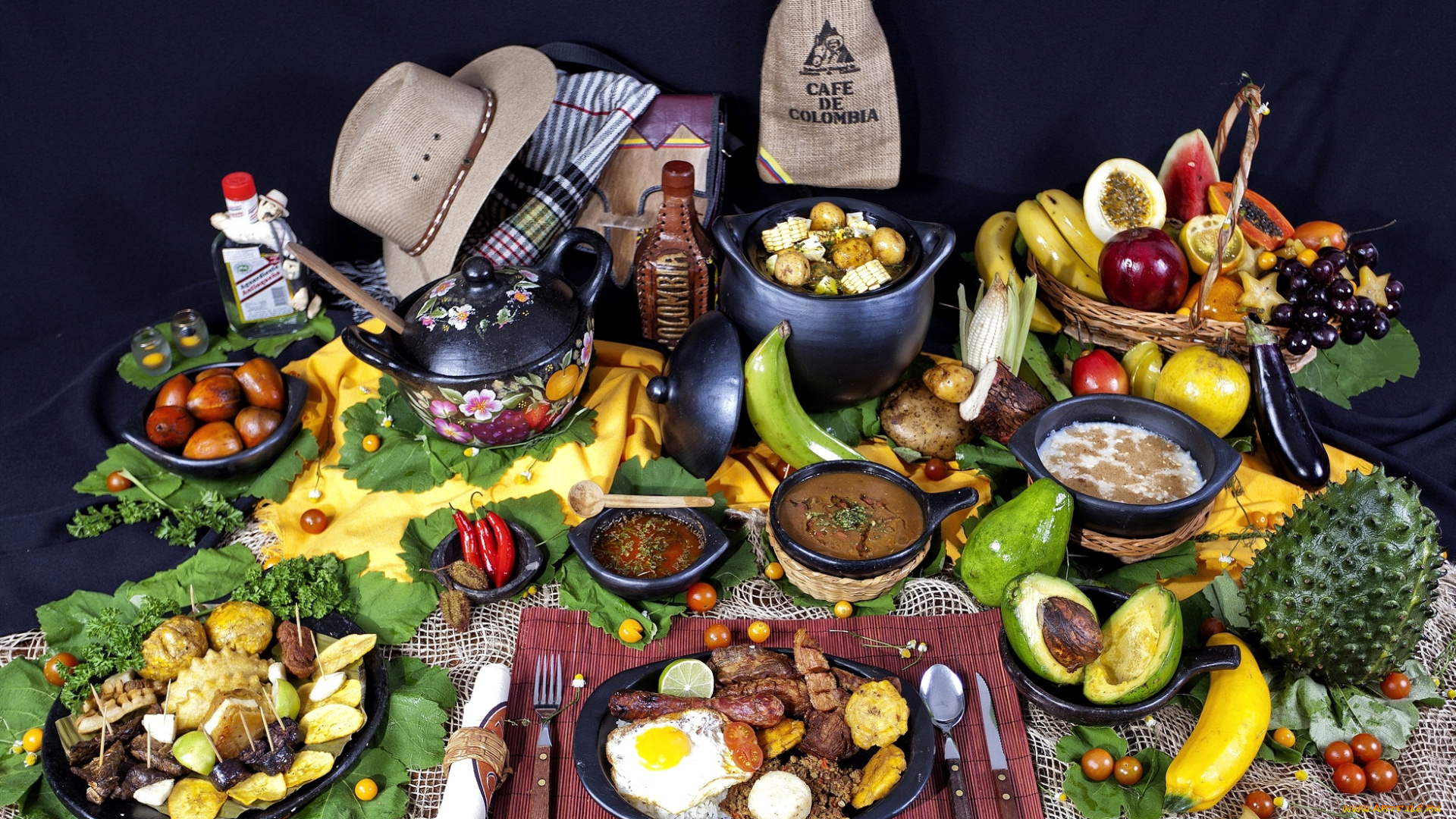 еда, разное, блюда, колумбия