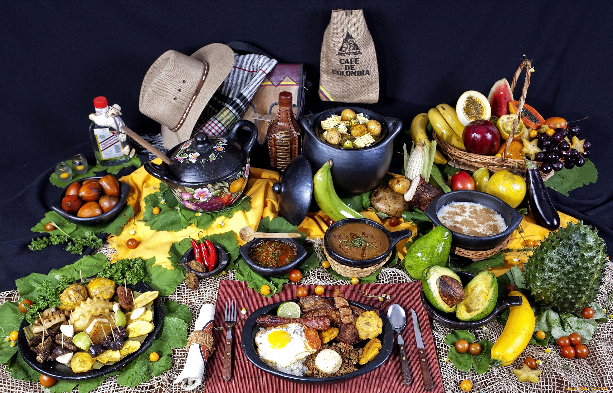 еда, разное, блюда, колумбия